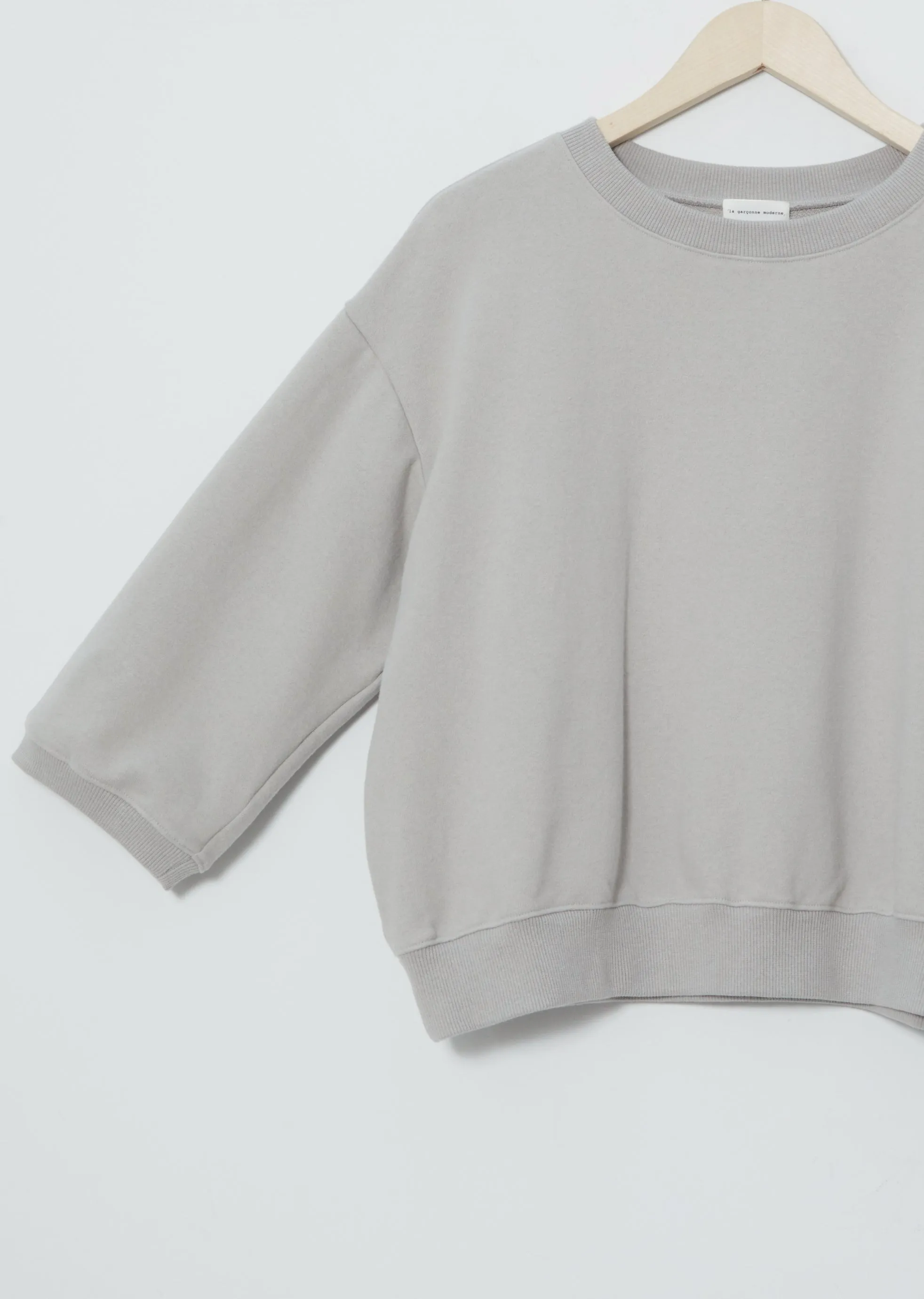 3/4 Sleeve Sweatshirt — Light Grey