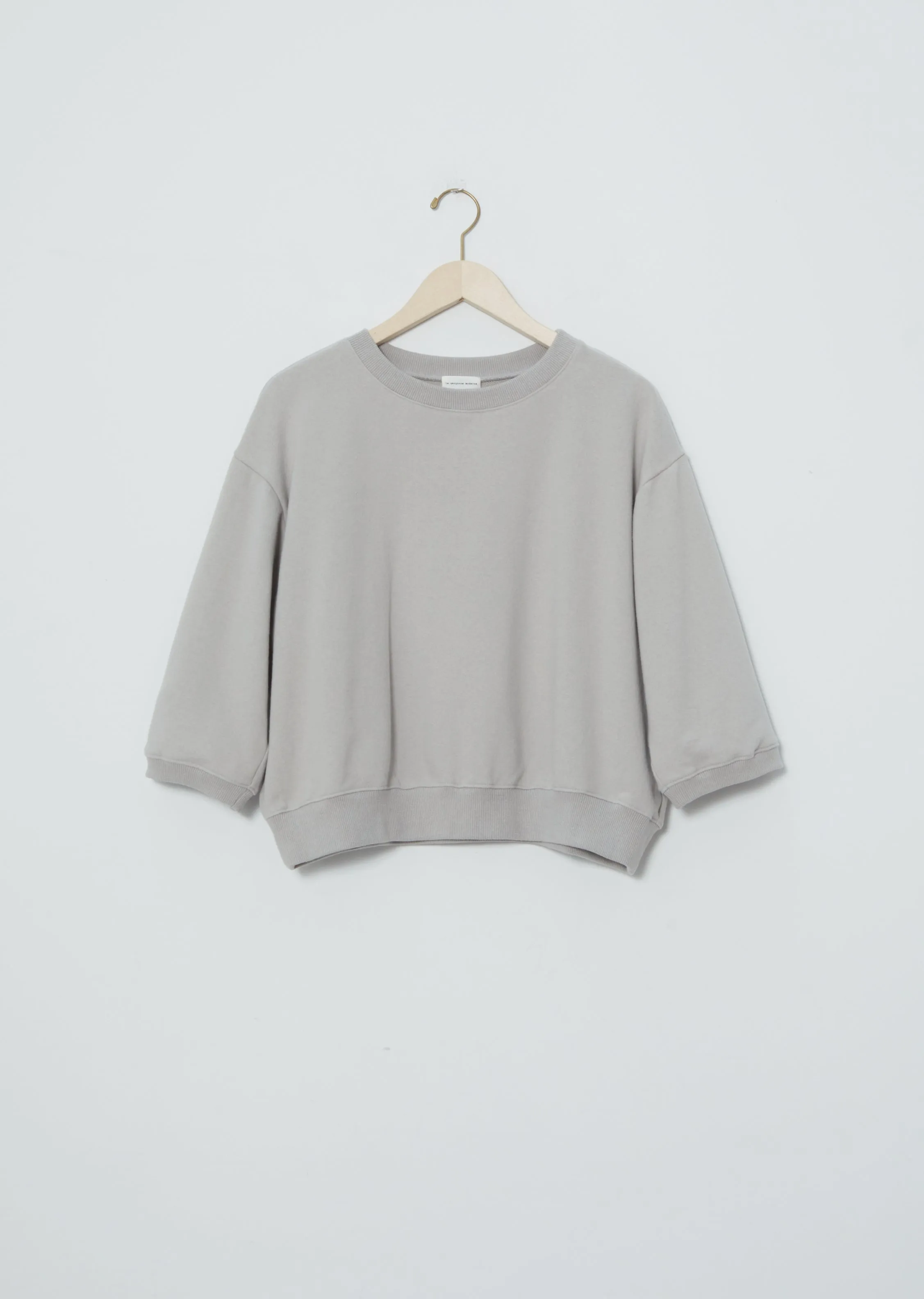 3/4 Sleeve Sweatshirt — Light Grey