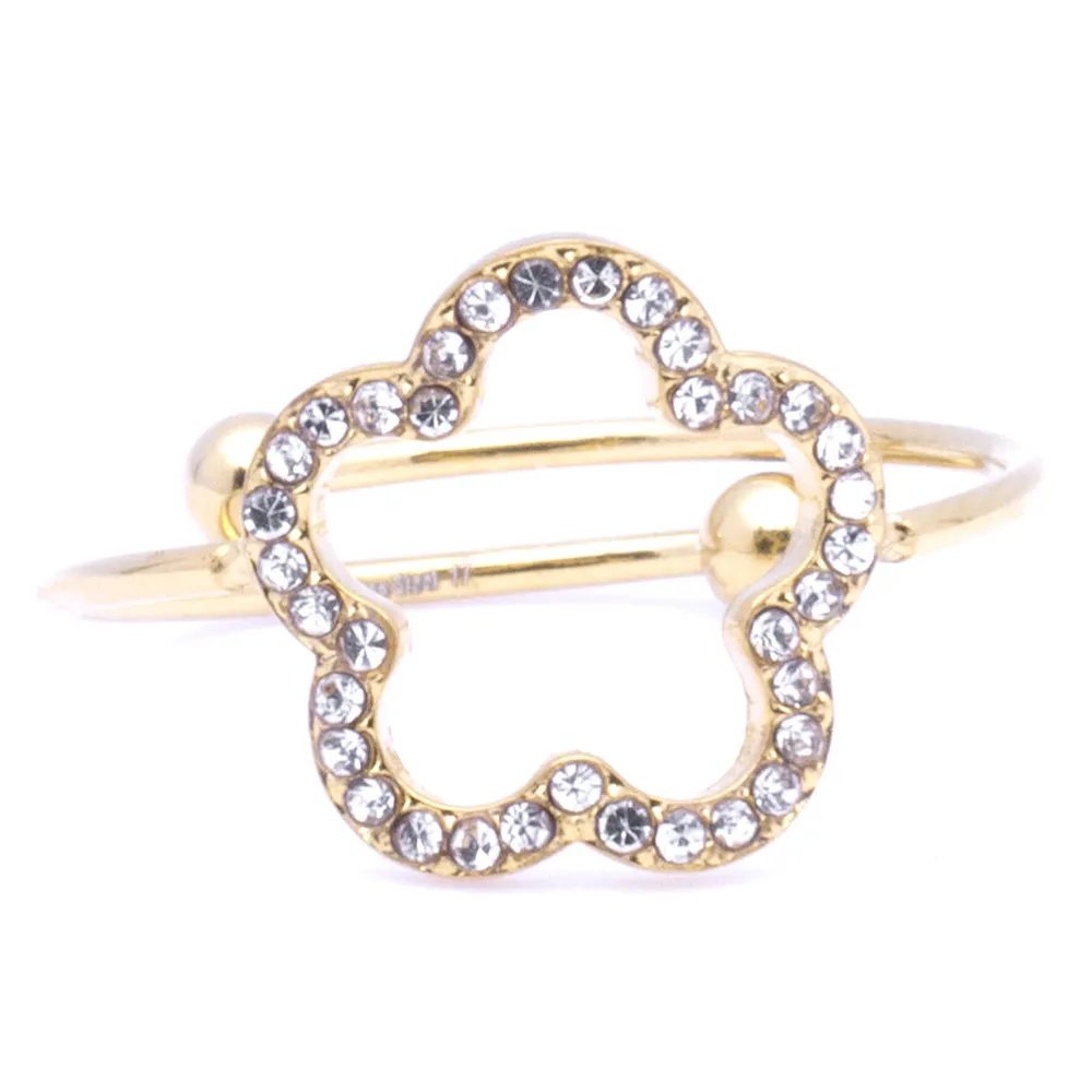 Anello Fiore Gold con Gemme