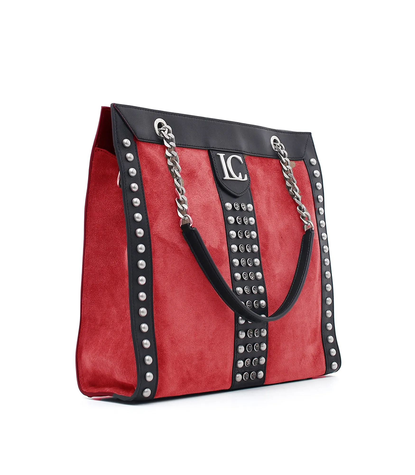 Angel Slim Shopper Suede   Leather - Coral