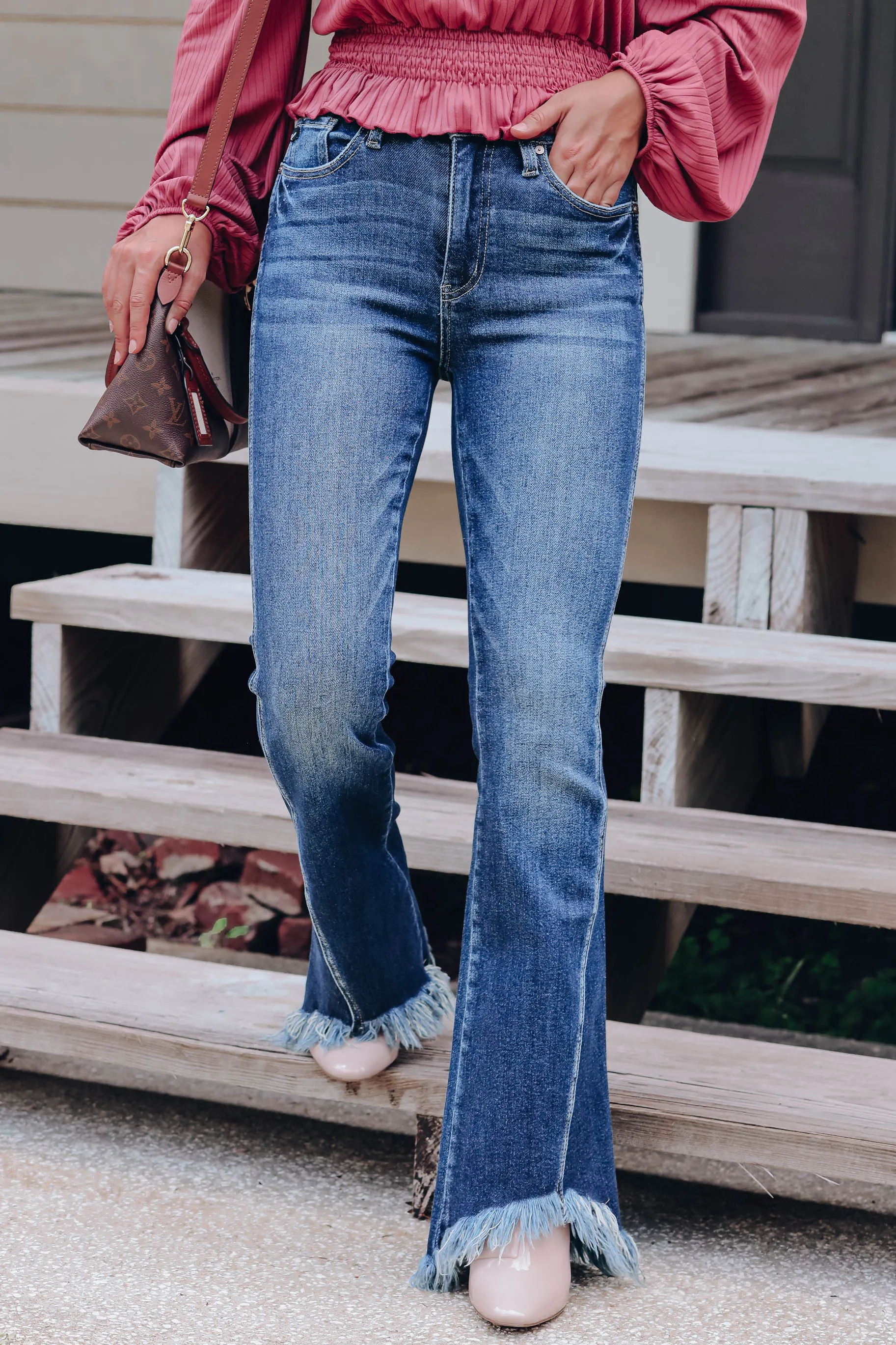 Asheville Flare Raw Hem Jeans