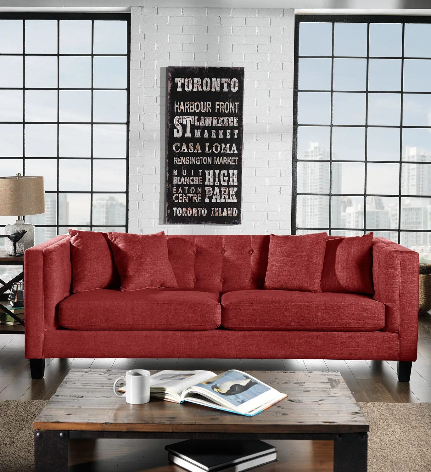 Astin Sofa - Red