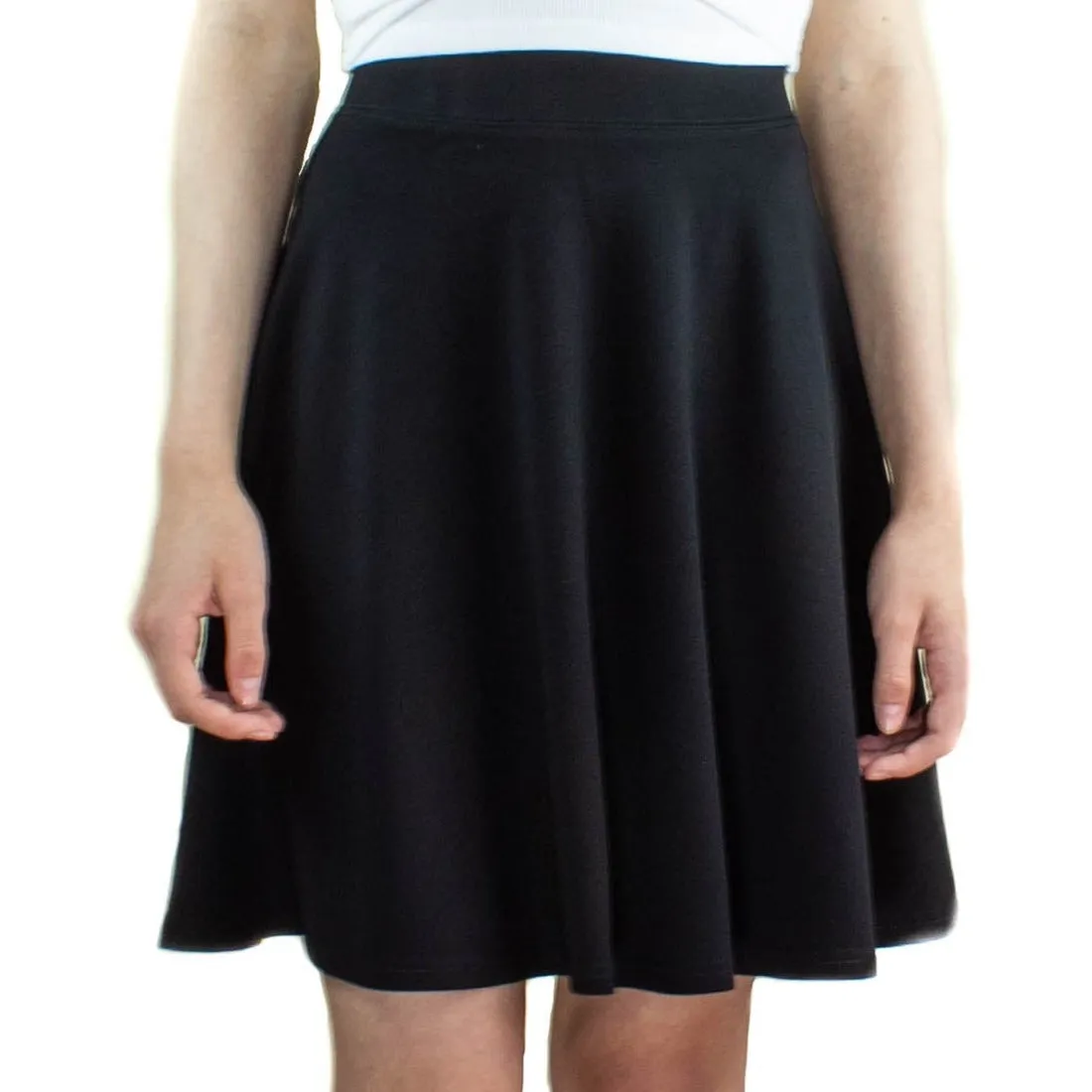 Black Skater Skirt - Premium Jersey