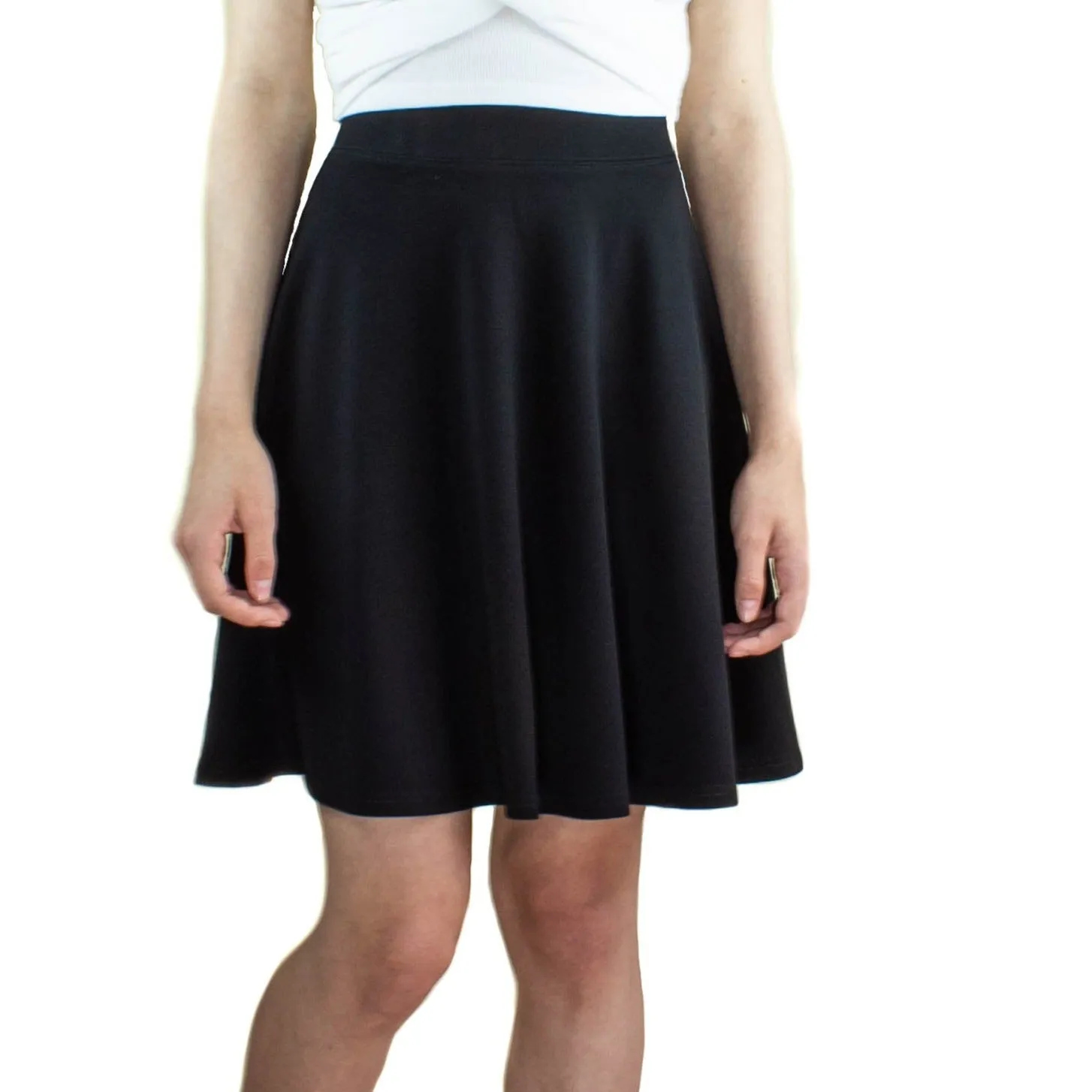 Black Skater Skirt - Premium Jersey