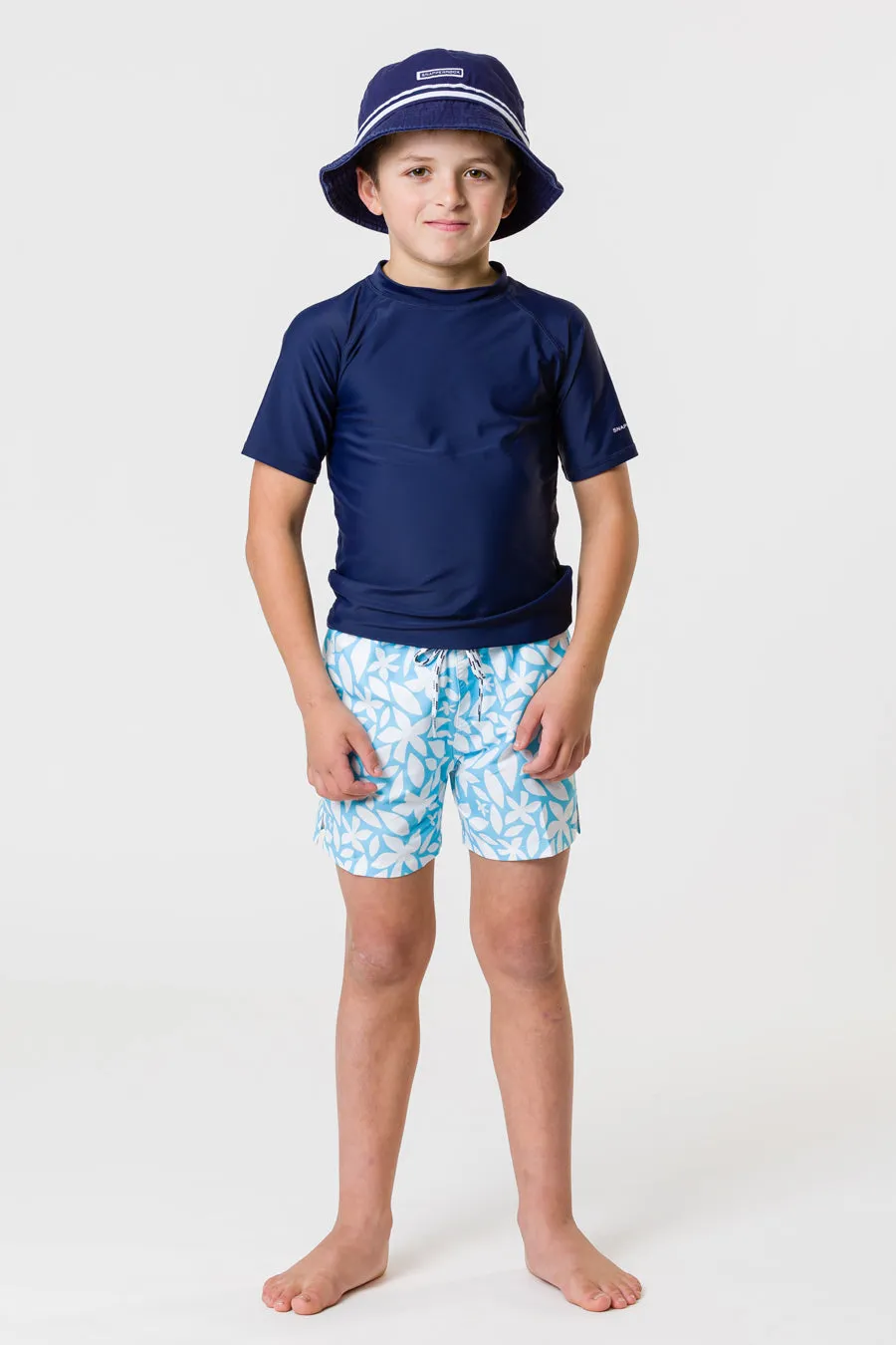 Boys Swim Snapper Rock Aqua Bloom Volley Board Shorts