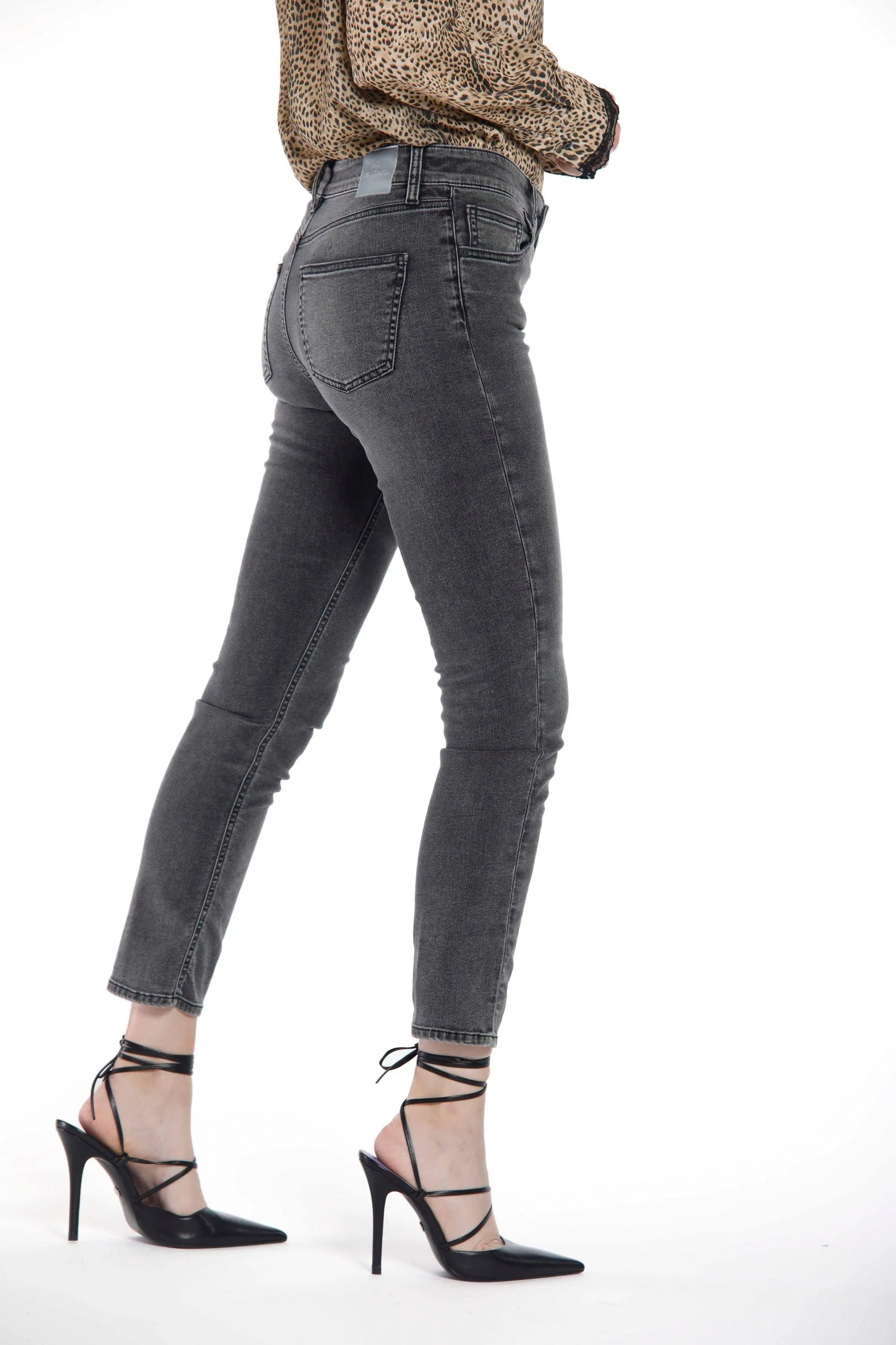 Carlotta pantalone 5 tasche donna in denim stretch slim