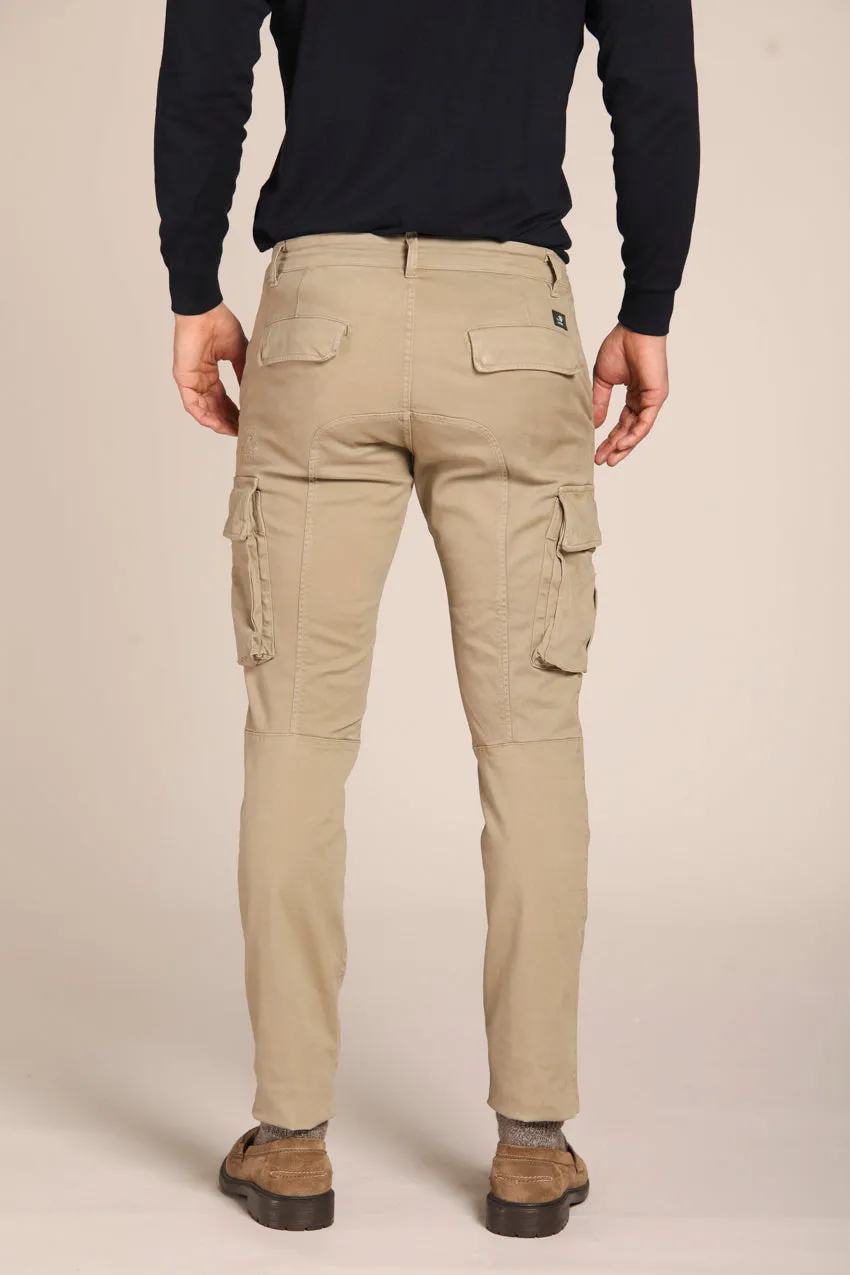 Chile pantalone cargo uomo in gabardina extra slim fit ①