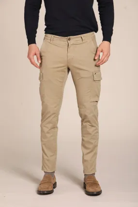 Chile pantalone cargo uomo in gabardina extra slim fit ①