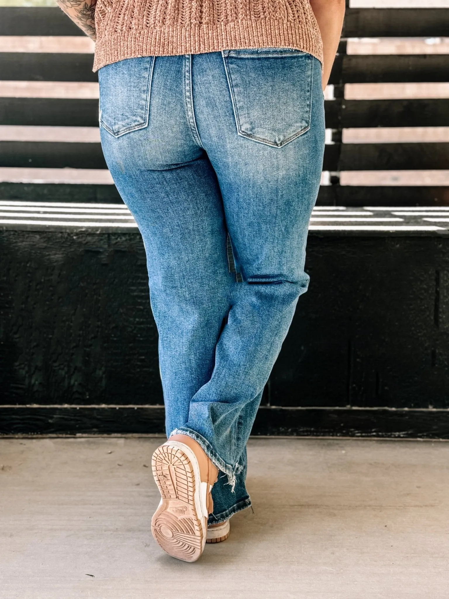 Coastal Stroll High Rise Relaxed Straight Denim Jeans