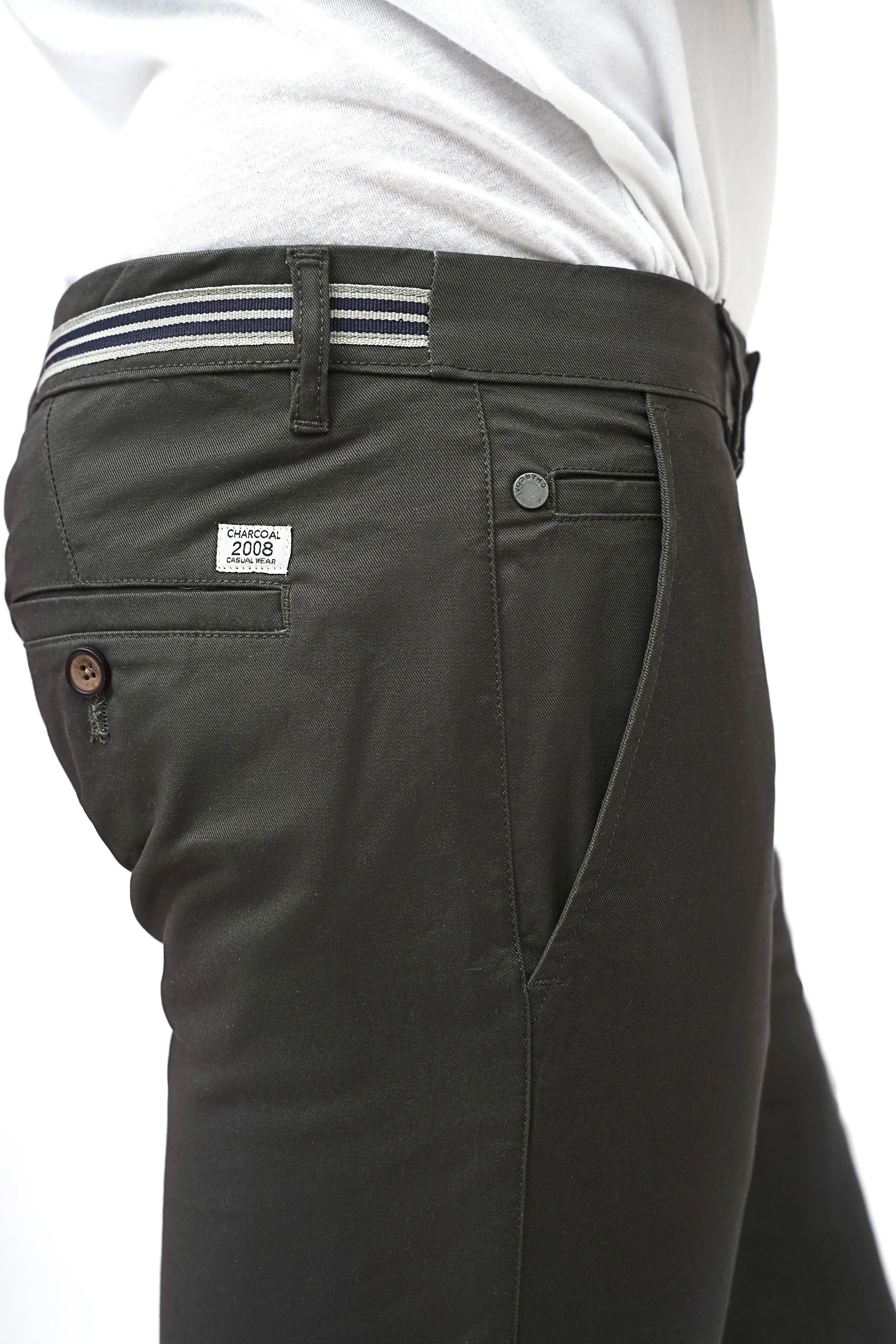 CROSS POCKET CHINO DARK OLIVE SHORTS