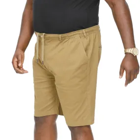 D555 Mens Aries Big & Tall Strech Chino Shorts - Tobacco