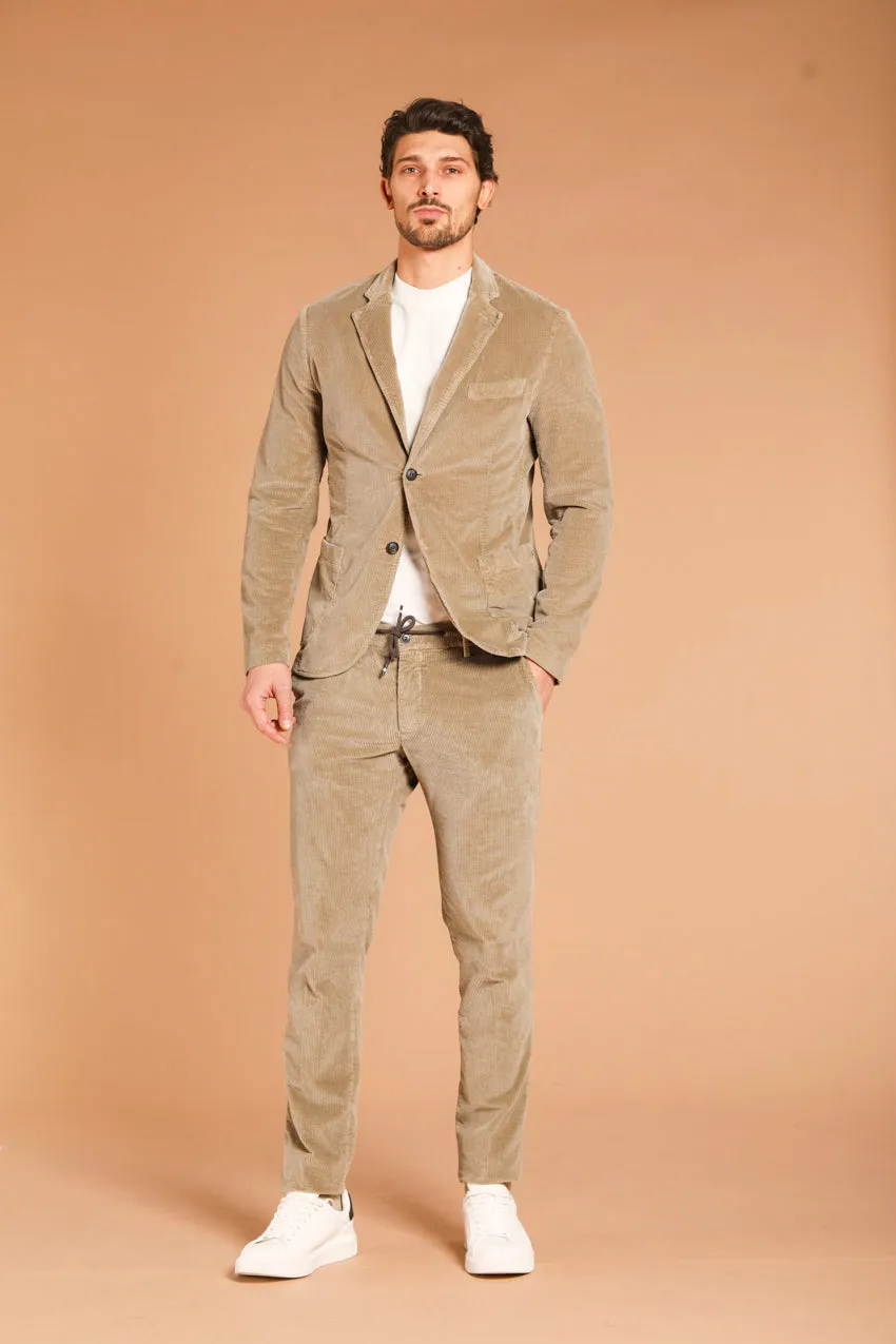 Da Vinci blazer uomo in velluto 500 righe regular fit