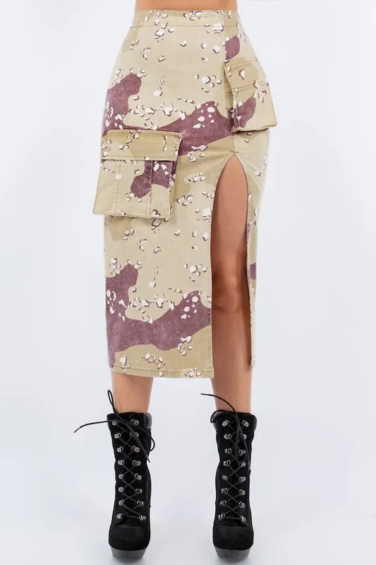 Desert Camo Cargo Skirt in