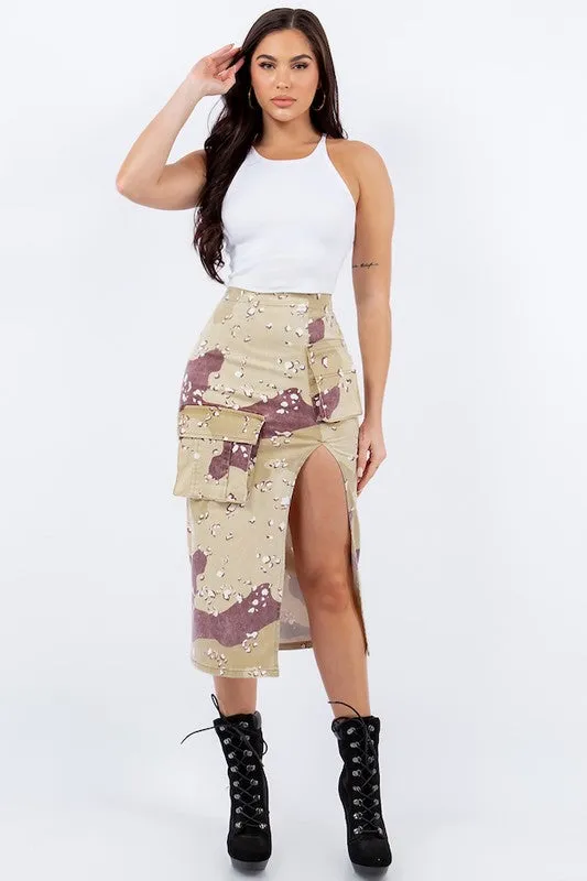 Desert Camo Cargo Skirt in