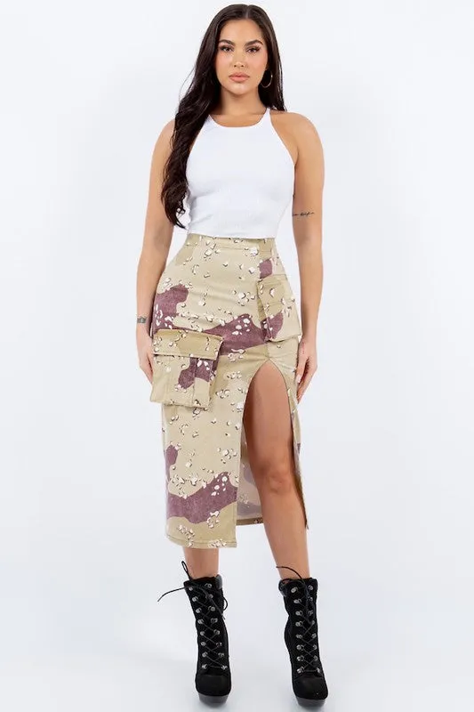 Desert Camo Cargo Skirt in