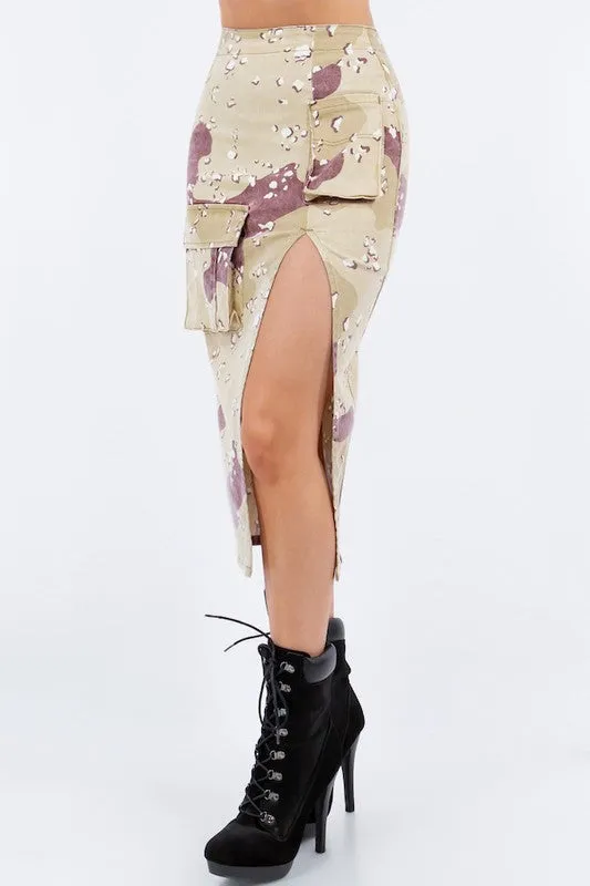 Desert Camo Cargo Skirt in