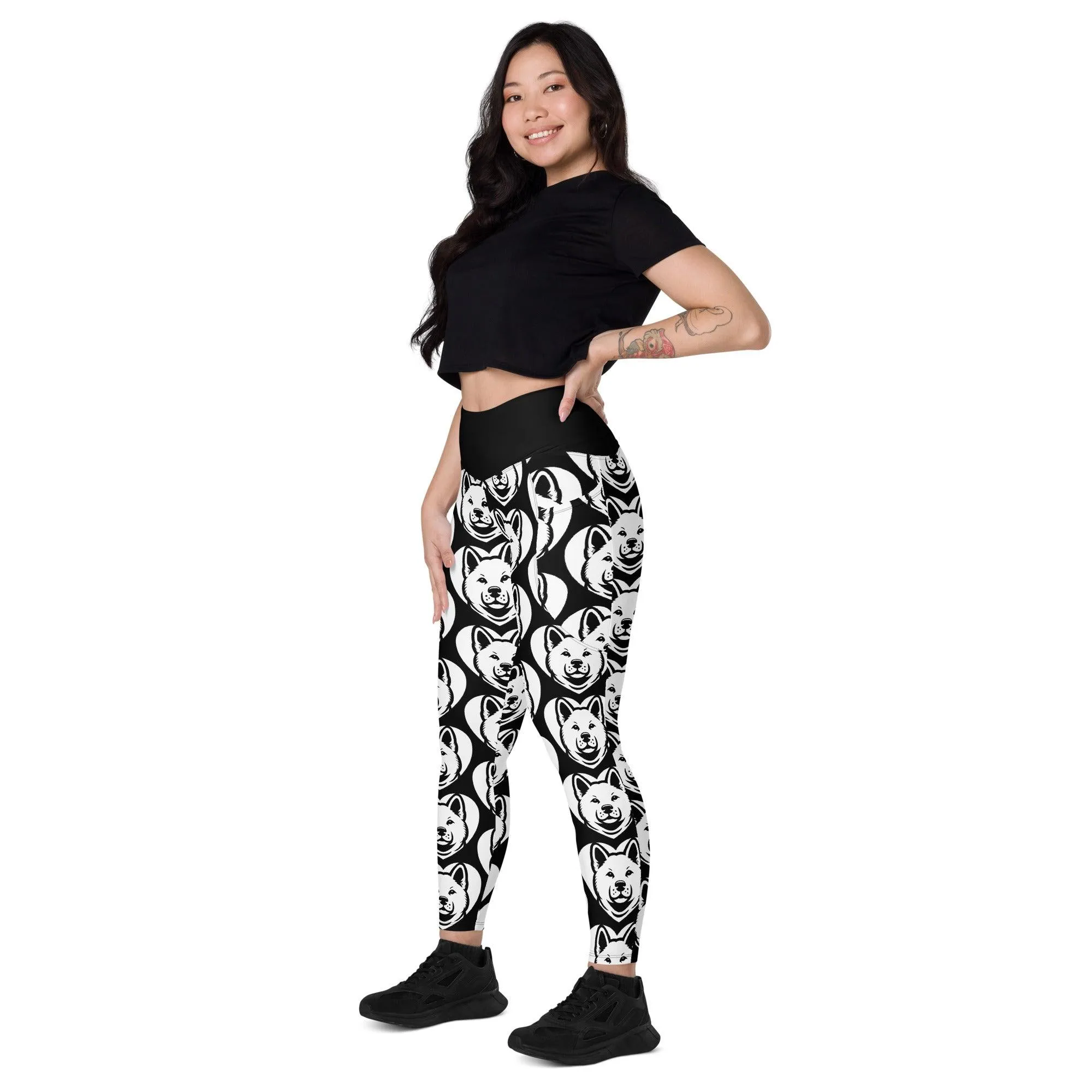 DOG BREED LEGGINGS with pockets - AKITA - HERTTAHOUND