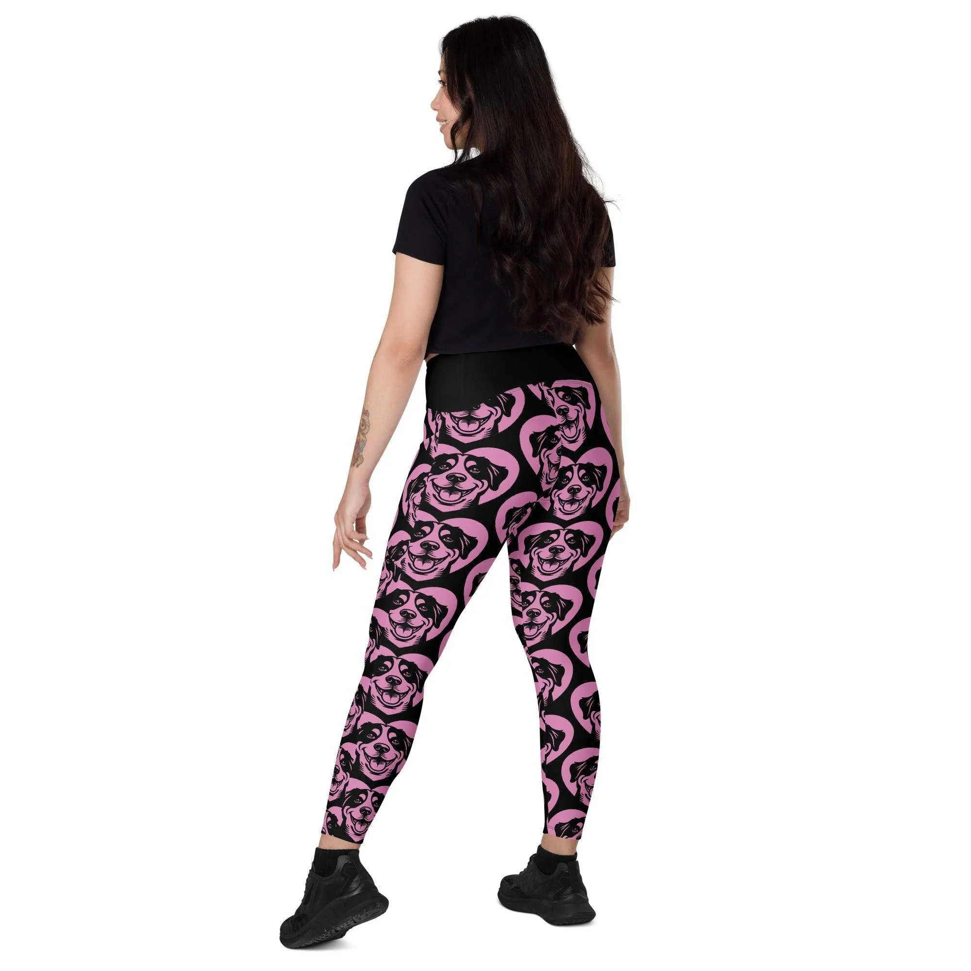 DOG BREED LEGGINGS with pockets - APPENZELLER SENNENHUND - HERTTAHOUND - pink