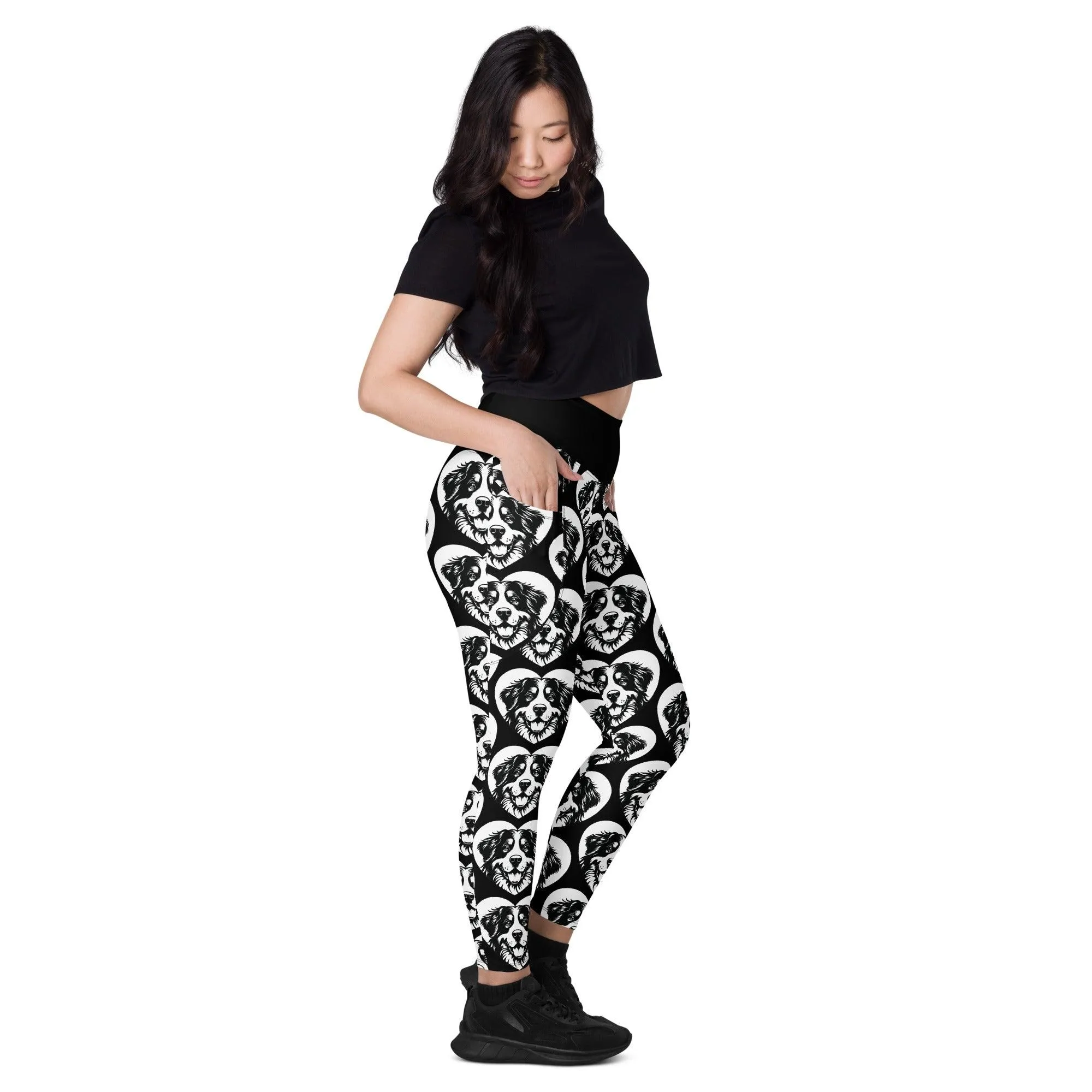 DOG BREED LEGGINGS with pockets - BERNESE MOUNTAIN DOG - HERTTAHOUND