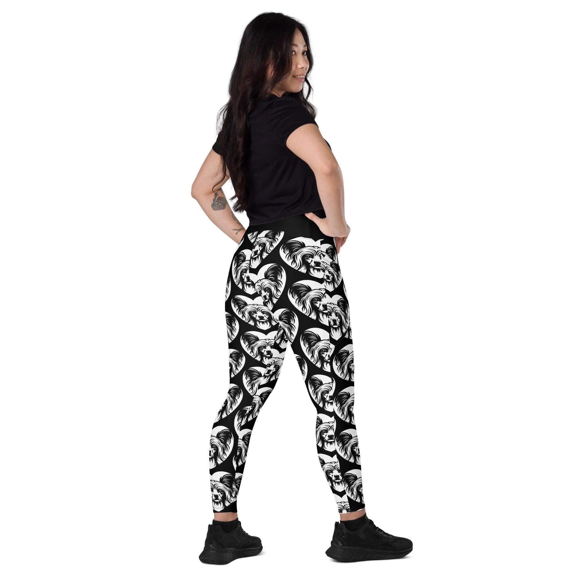 DOG BREED LEGGINGS with pockets - CHINESE CRESTED DOG - HERTTAHOUND