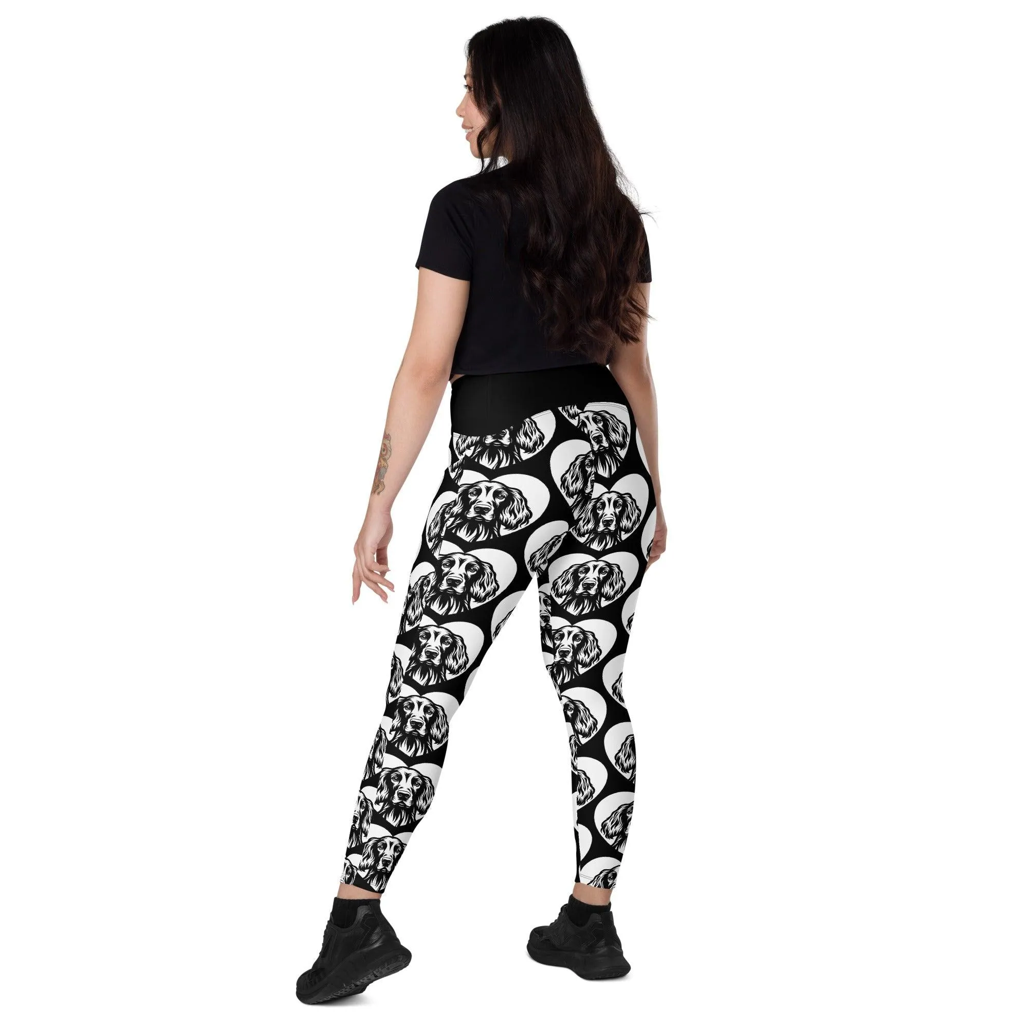 DOG BREED LEGGINGS with pockets - IRISH SETTER - HERTTAHOUND