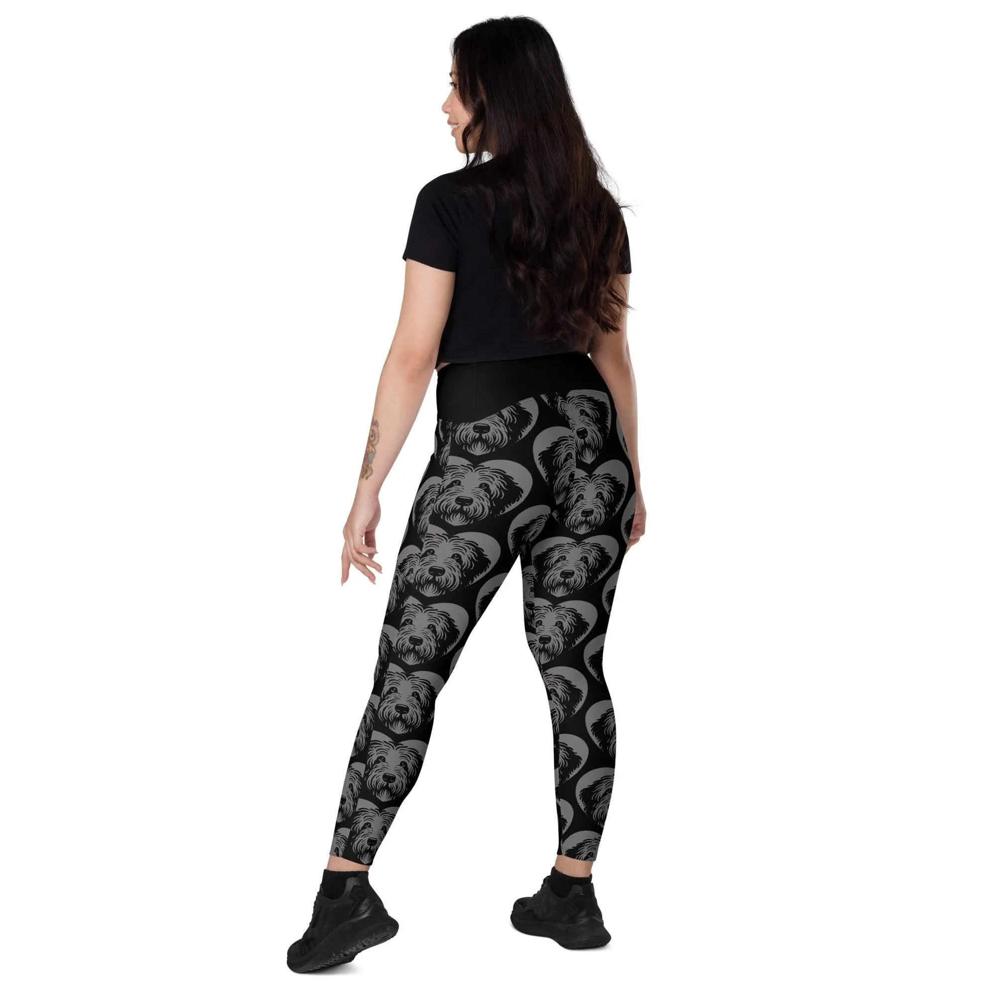 DOG BREED LEGGINGS with pockets - KOMONDOR - HERTTAHOUND - grey