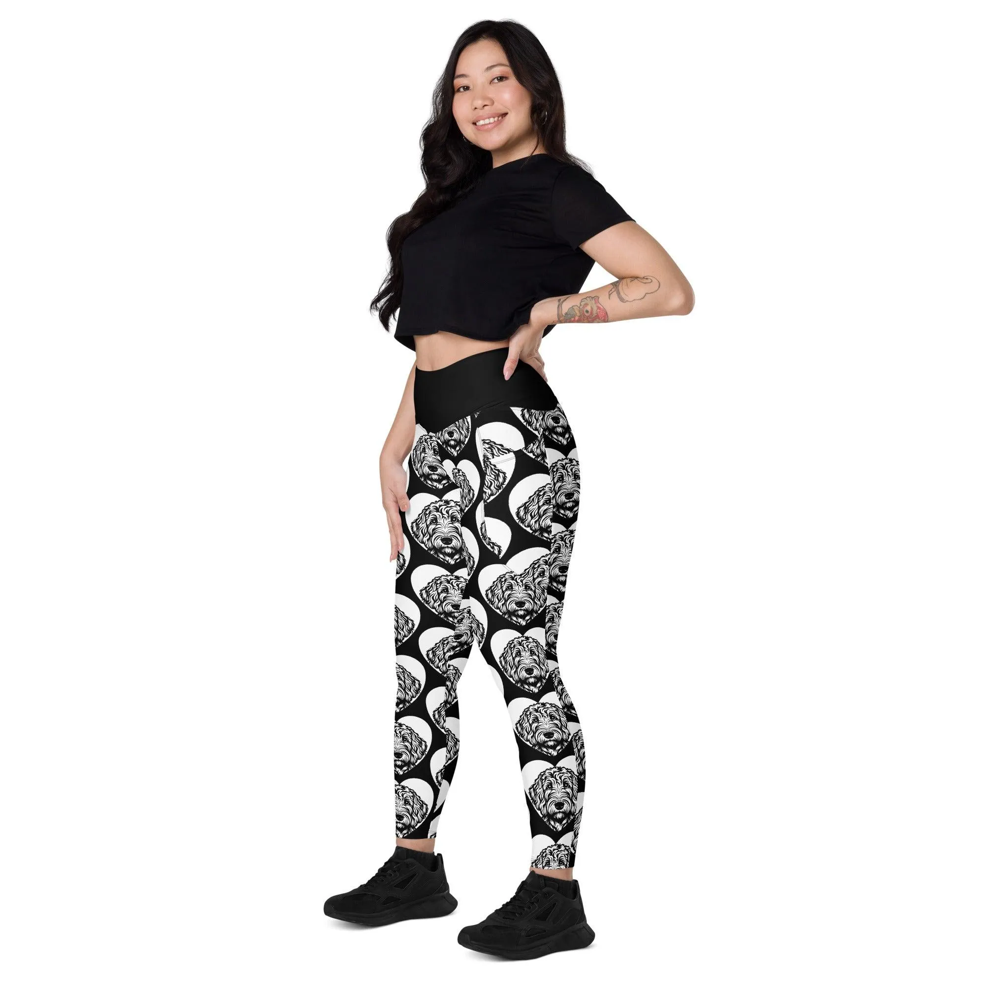 DOG BREED LEGGINGS with pockets - LABRADOODLE - HERTTAHOUND