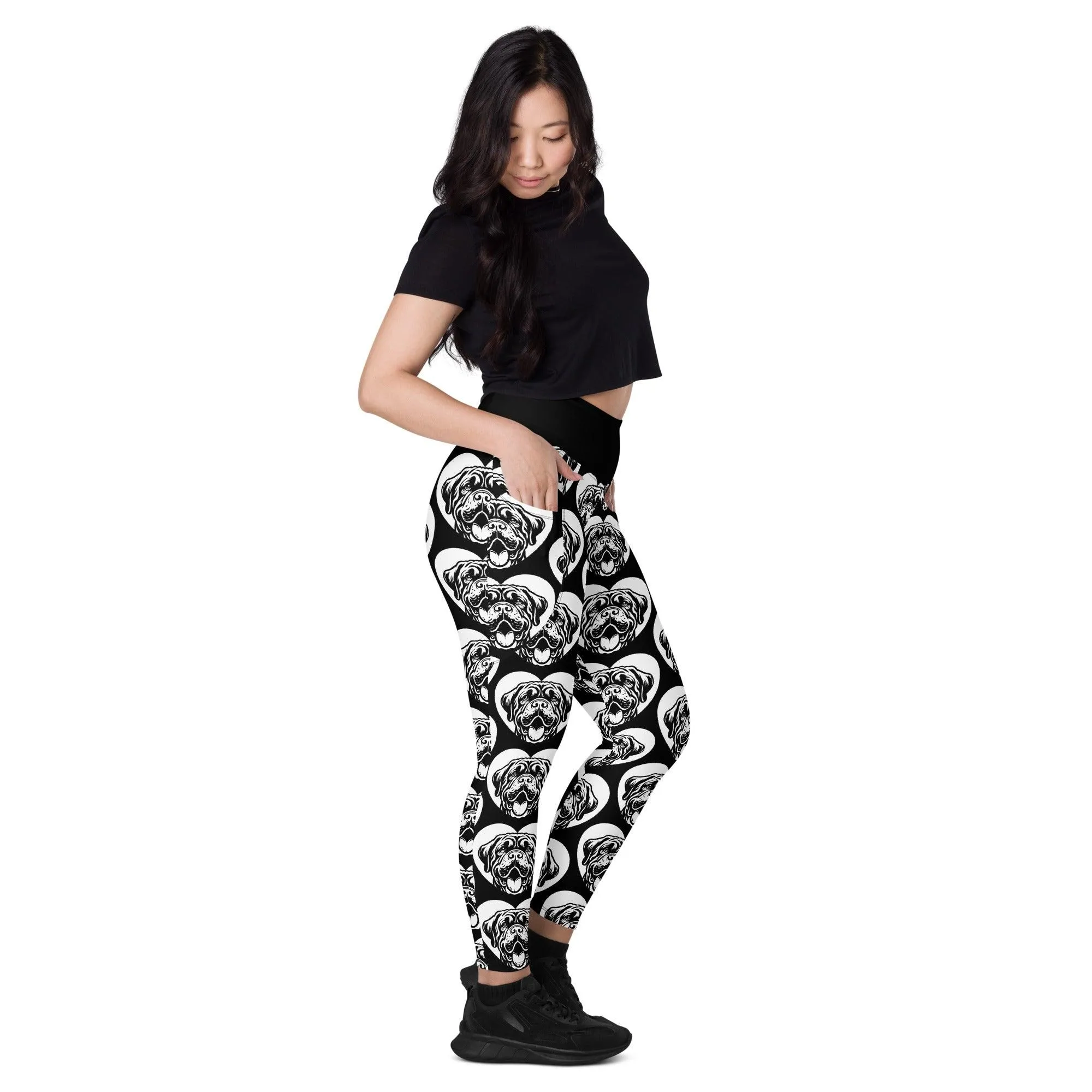 DOG BREED LEGGINGS with pockets - NEAPOLITAN MASTIFF - HERTTAHOUND