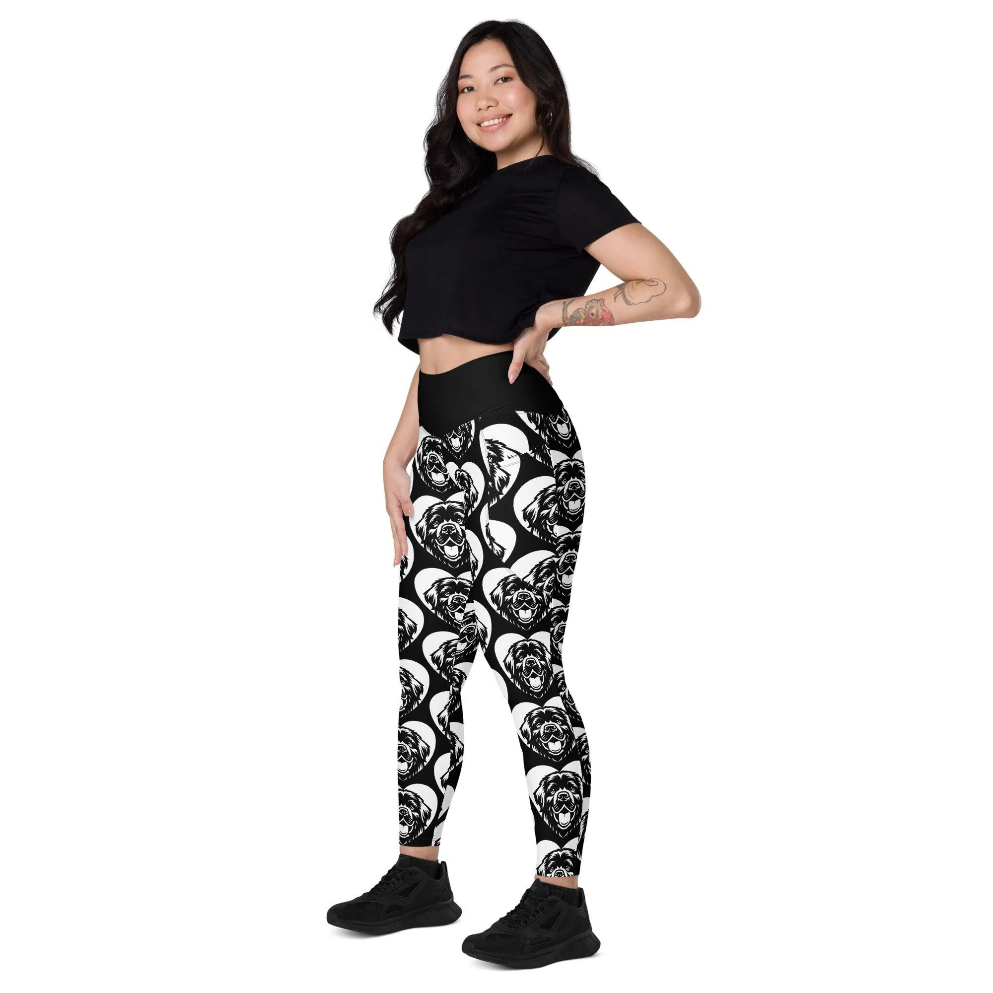 DOG BREED LEGGINGS with pockets - NEWFOUNDLAND - HERTTAHOUND