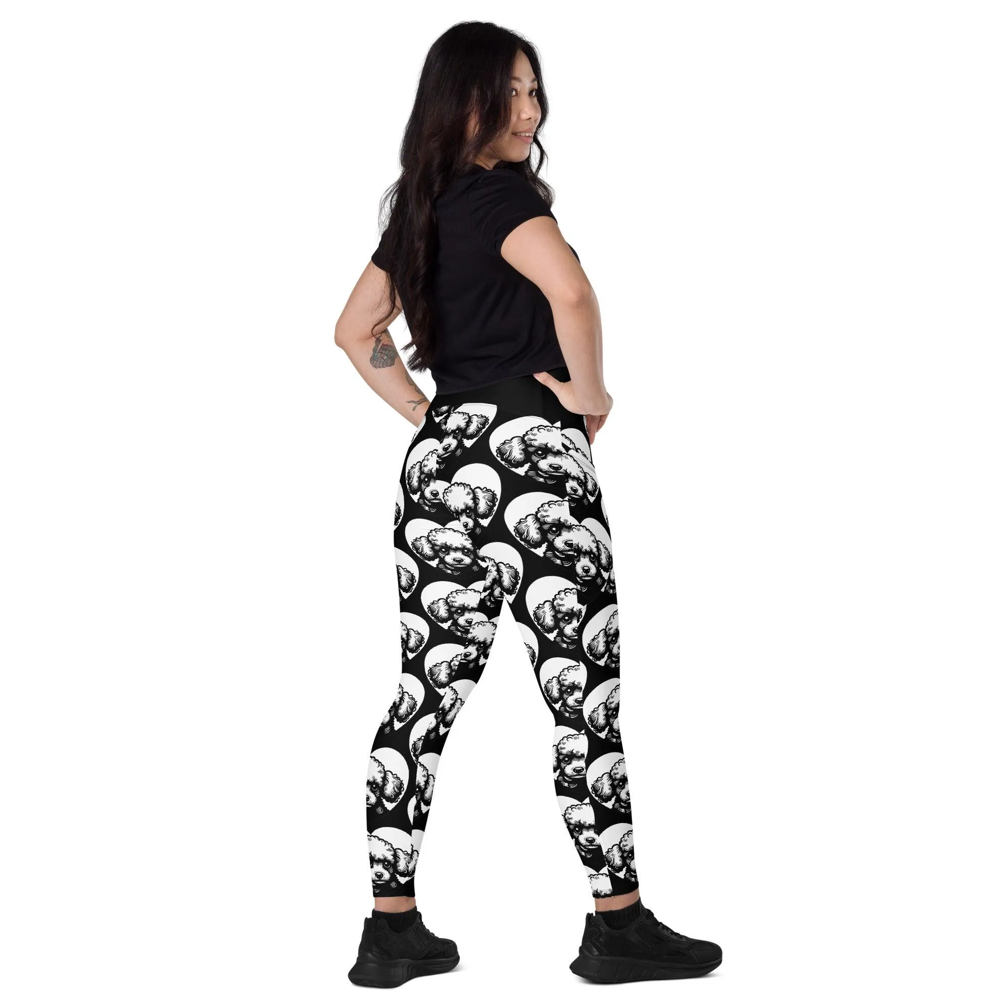 DOG BREED LEGGINGS with pockets - POODLE TOY - HERTTAHOUND