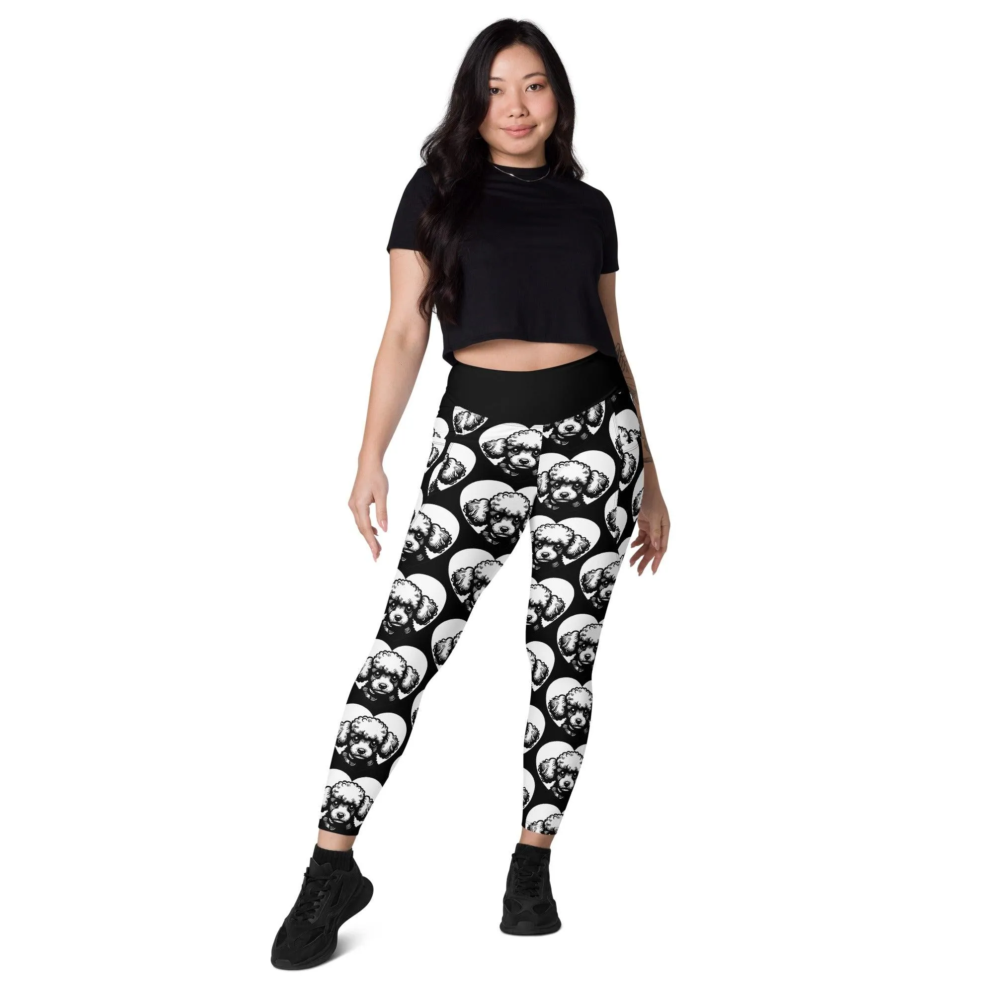 DOG BREED LEGGINGS with pockets - POODLE TOY - HERTTAHOUND