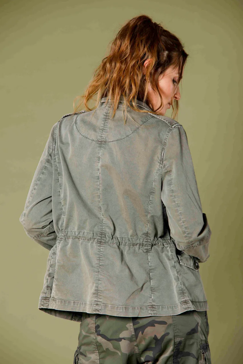 Eva field jacket donna in cotone con borchie