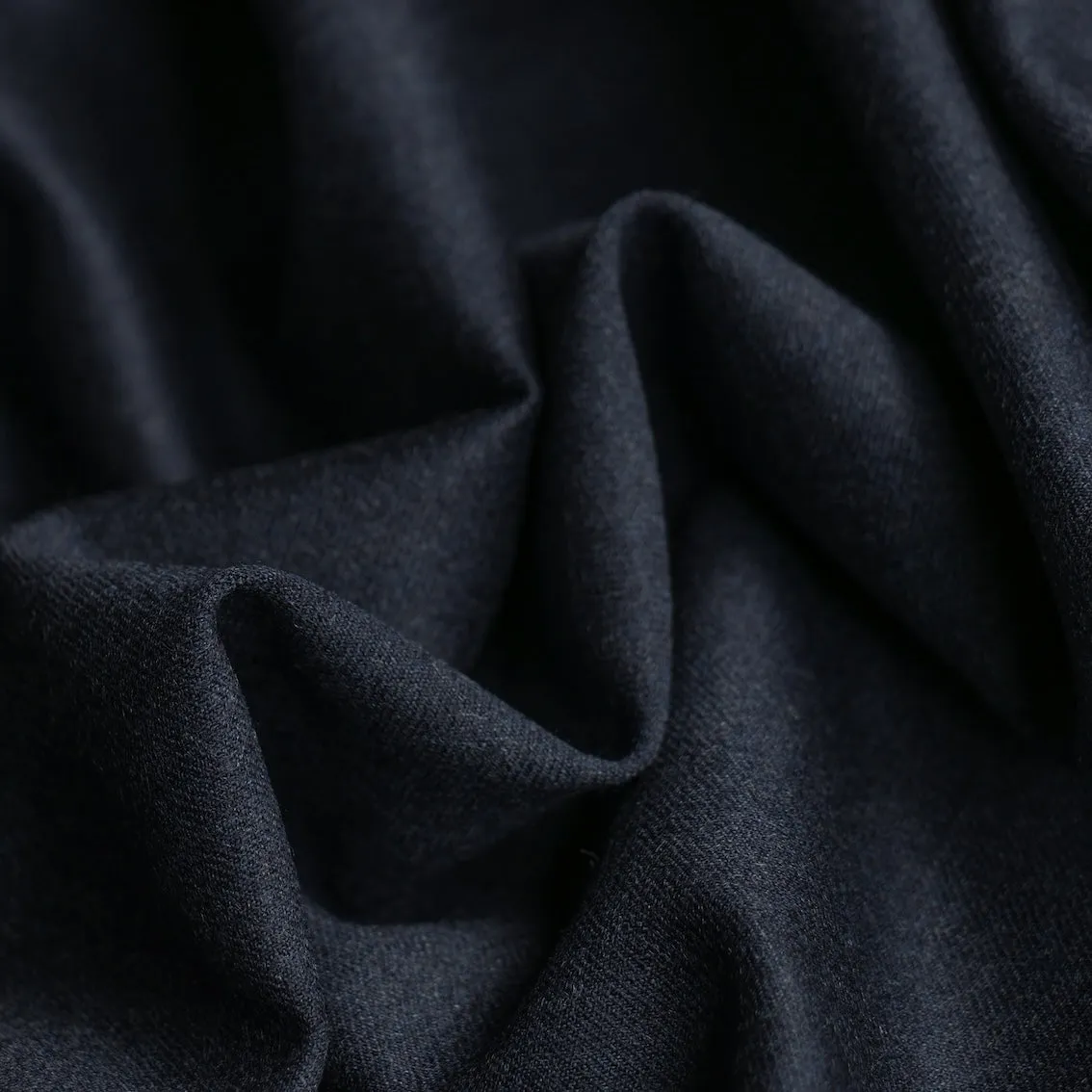 Flannel Navy Wool Suiting