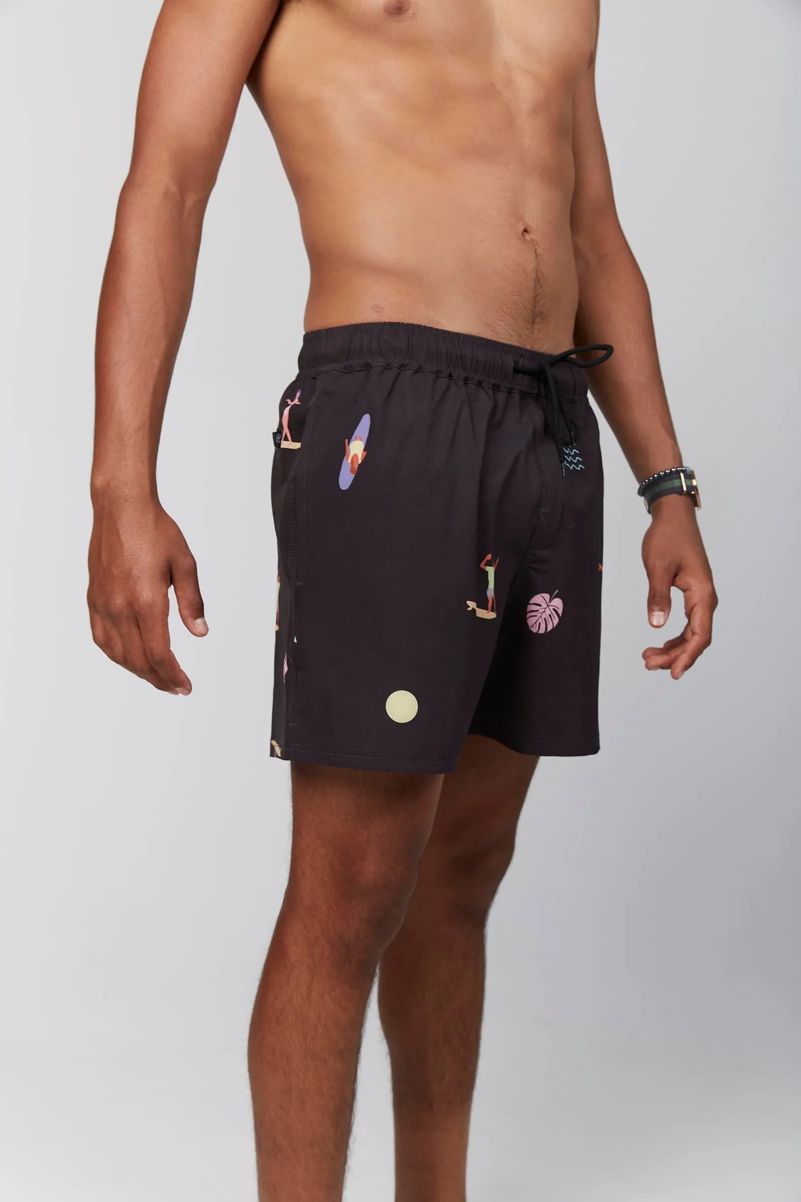 Freedom Riders Beach Boardies Coal (100% recycled)