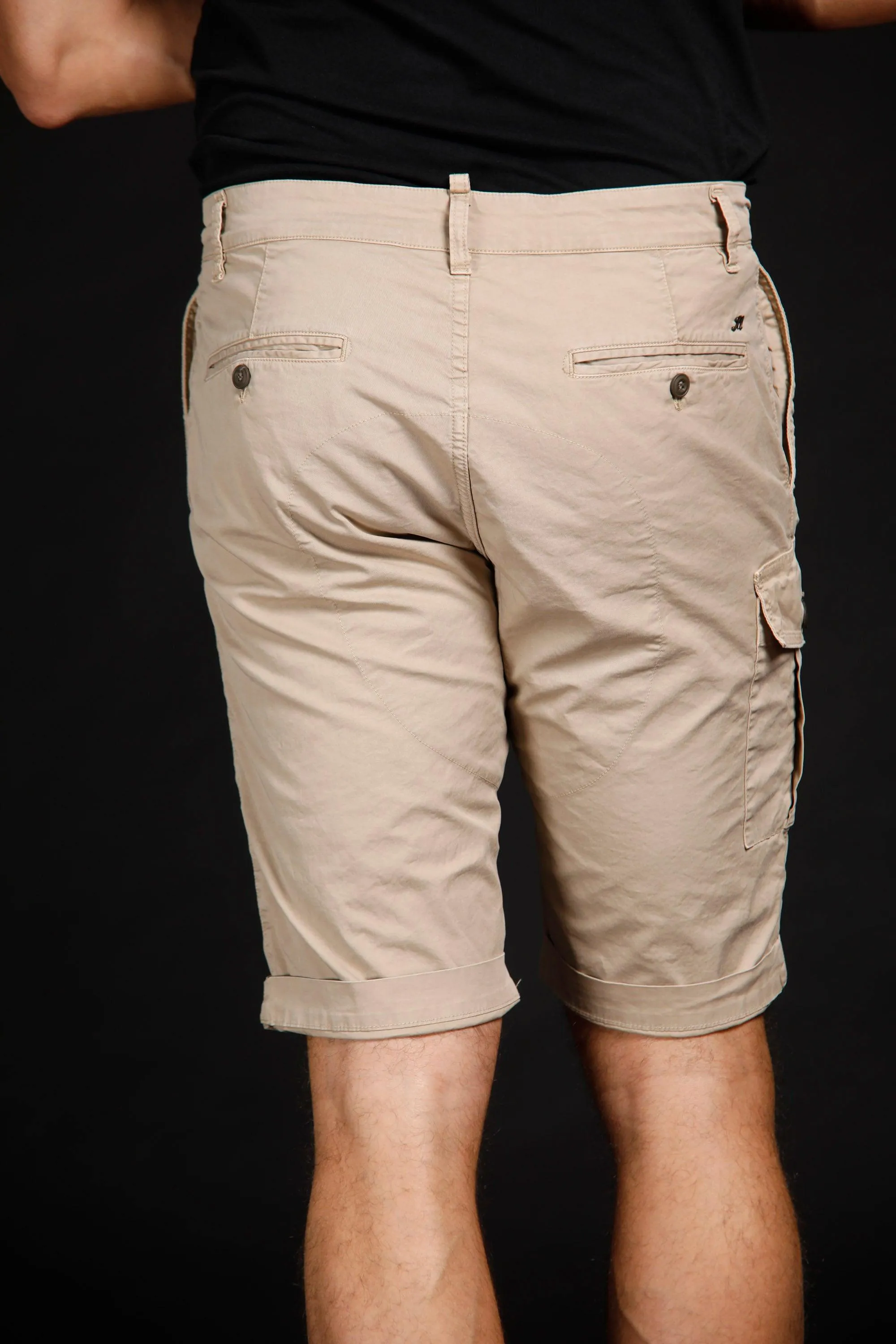 George bermuda cargo uomo Logo edition in twill di cotone carrot fit