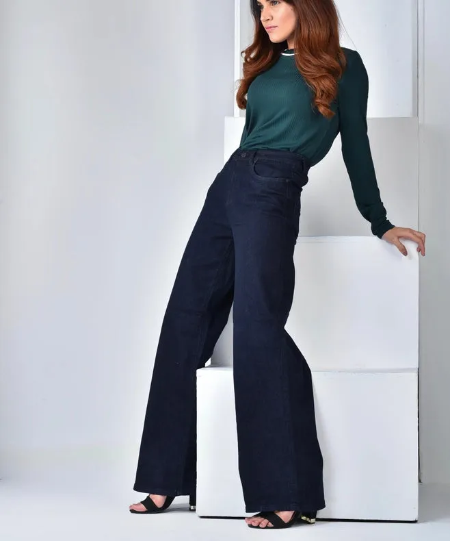 Hampton Relaxed Wide Leg Navy