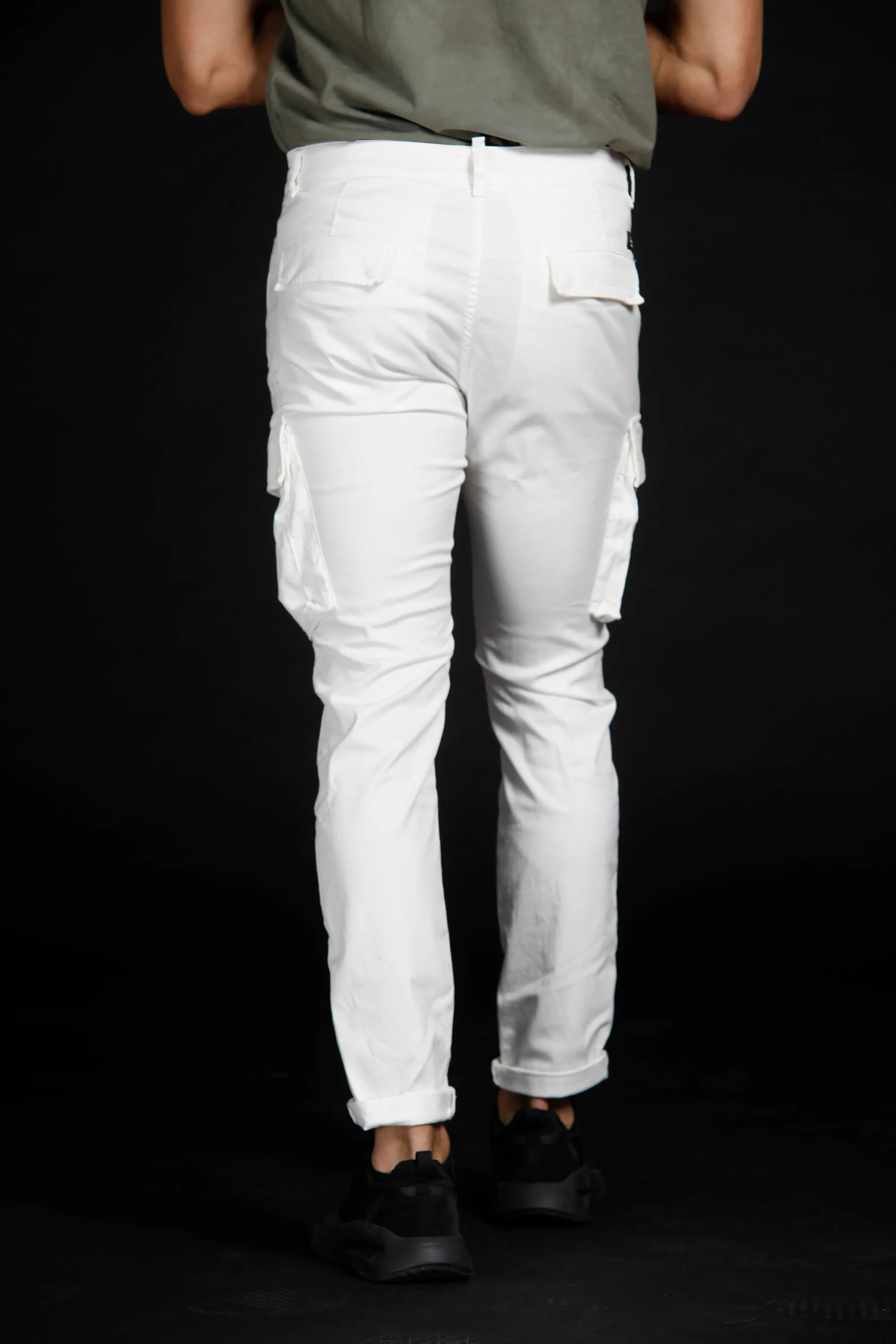 Havana pantalone cargo uomo limited edition in cotone e tencel carrot