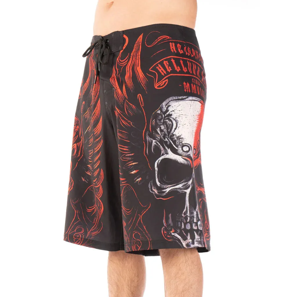 Headrush Men's Hell Wings Board Shorts