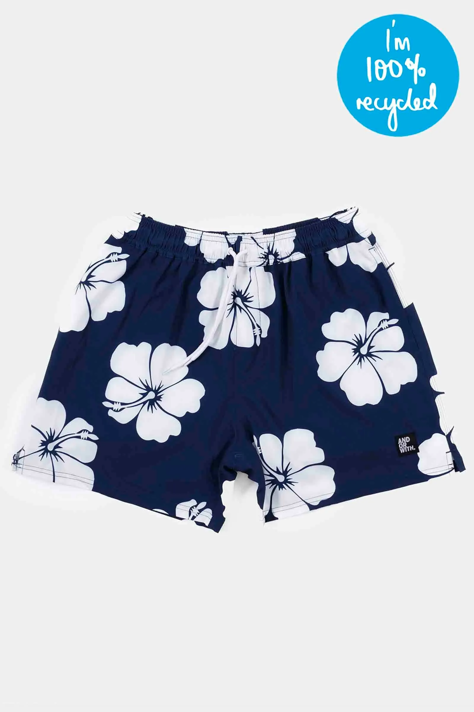 Hibiscus Beach Boardies Navy (100% recycled)