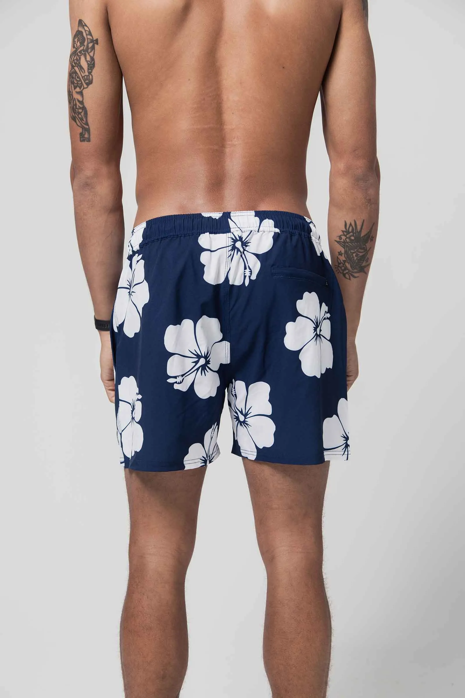 Hibiscus Beach Boardies Navy (100% recycled)