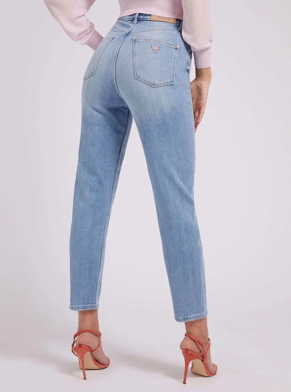 High-Rise Relaxed Fit Mom Denim Jeans In Bora Sky Wash