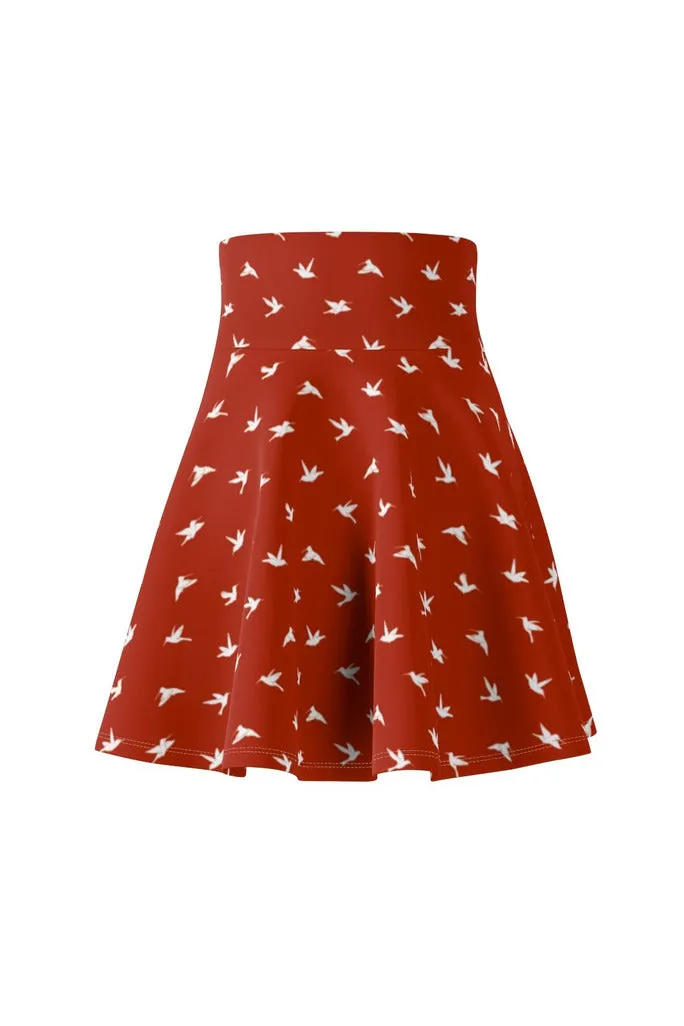 Hummingbirds on Samba Women's Skater Skirt