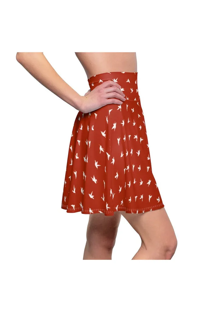 Hummingbirds on Samba Women's Skater Skirt