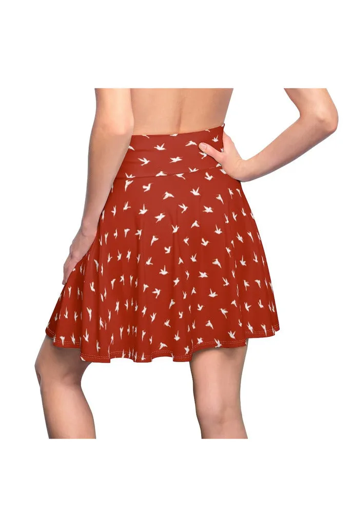 Hummingbirds on Samba Women's Skater Skirt