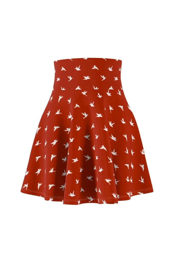 Hummingbirds on Samba Women's Skater Skirt