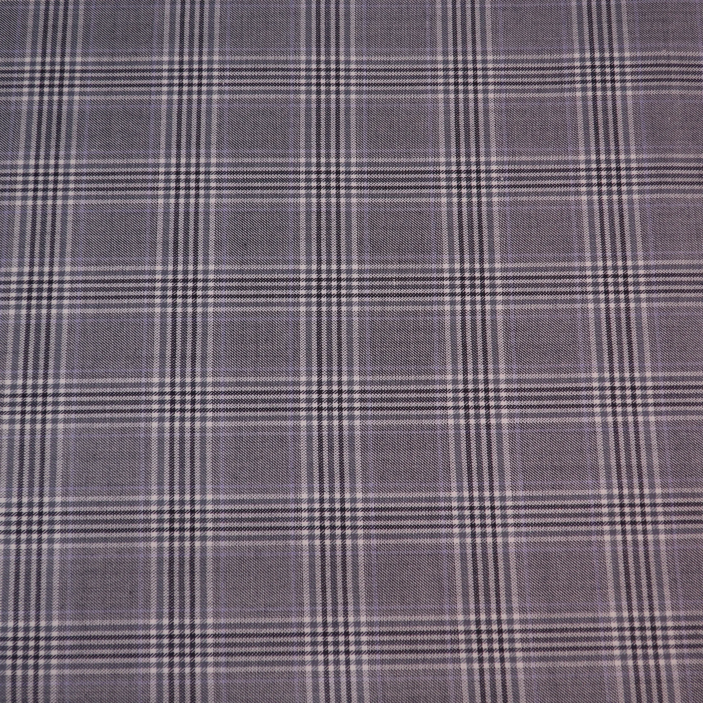 Light Grey Plaid Teclana Luxury Holland & Sherry Fabric