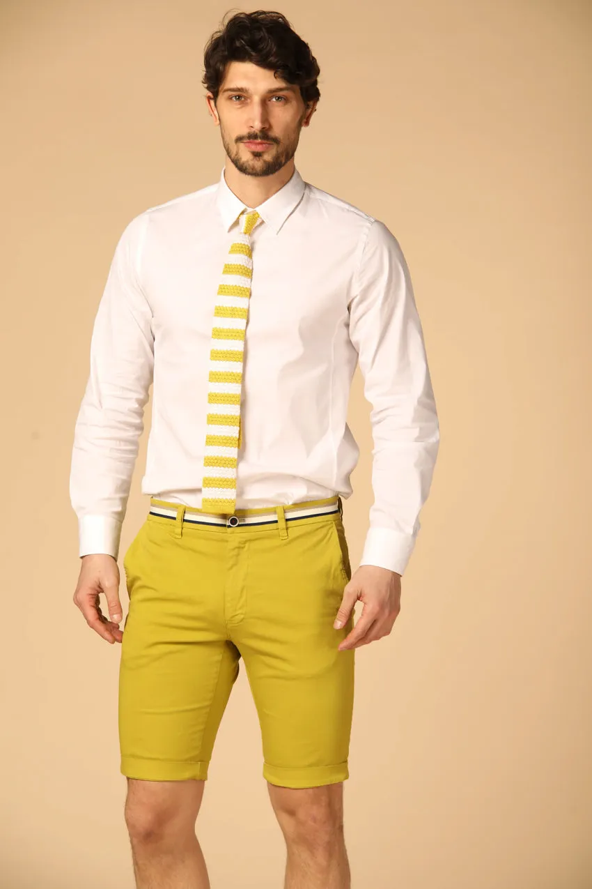 London Summer bermuda chino uomo in raso stretch regular fit