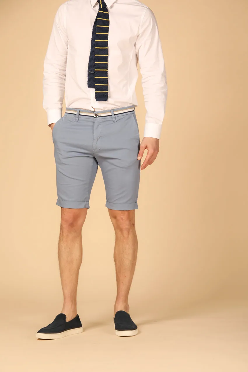 London Summer bermuda chino uomo in raso stretch regular fit