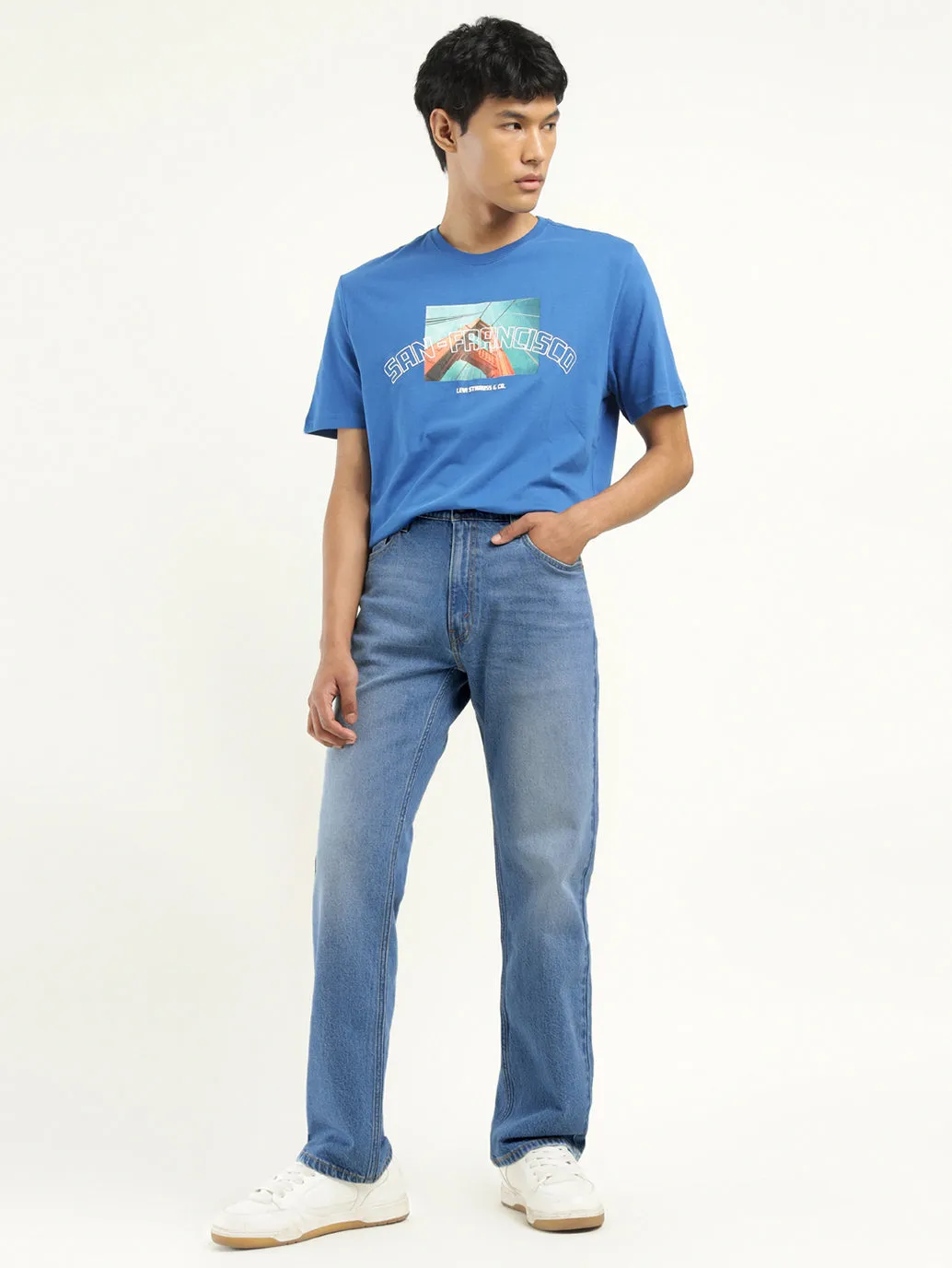 Men's 555'96 Relaxed Straight Fit Indigo Jeans