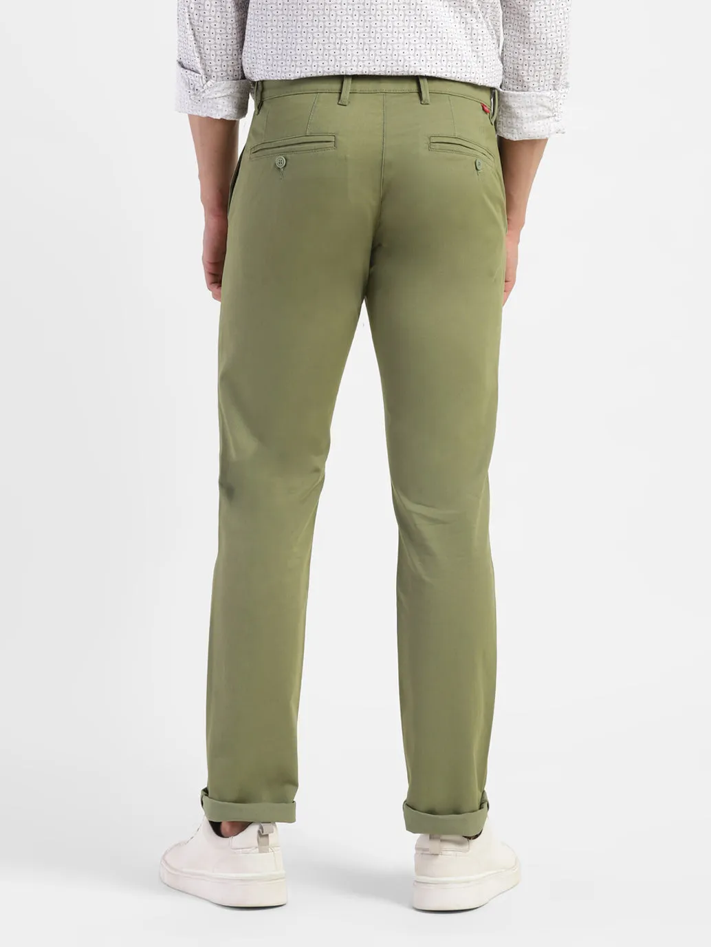 Men's Green Slim Fit Trousers